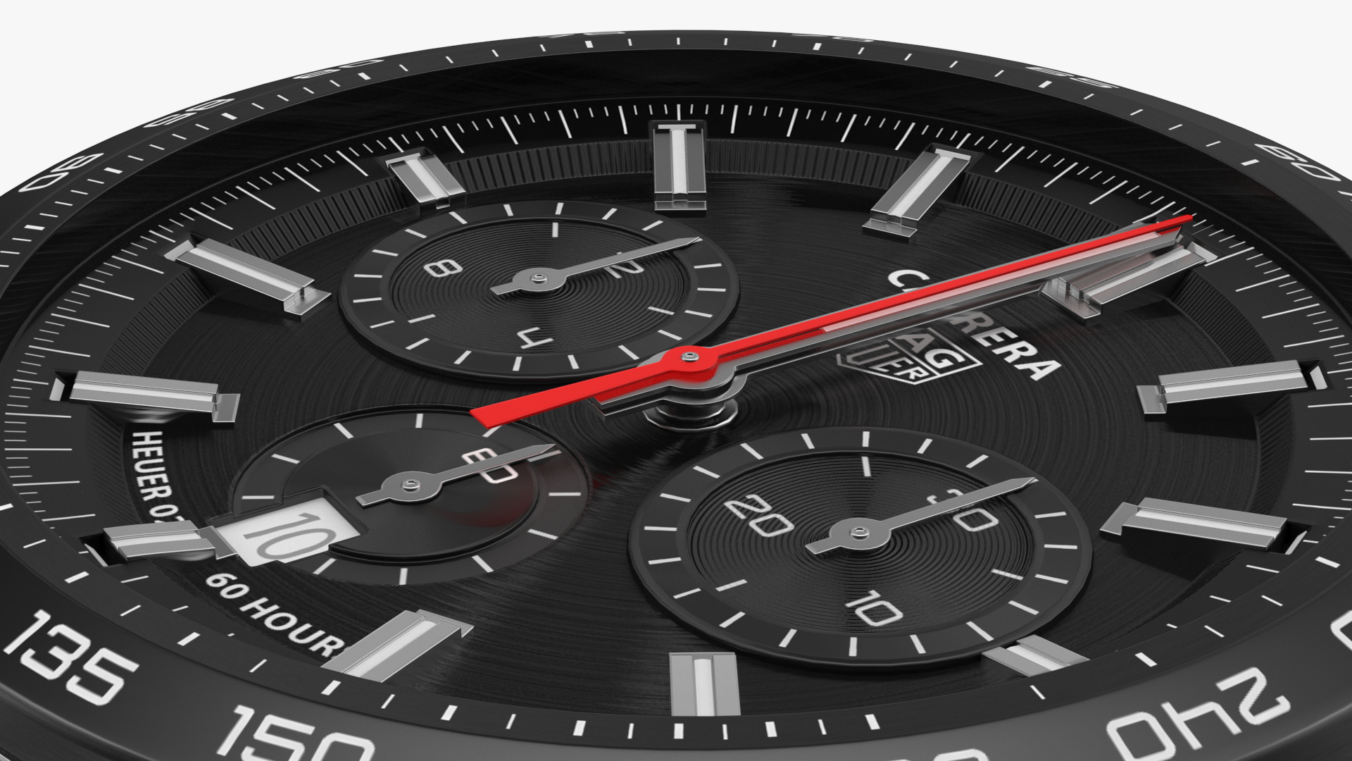 Tag Heuer Carrera Dial Black Open Strap 3D model