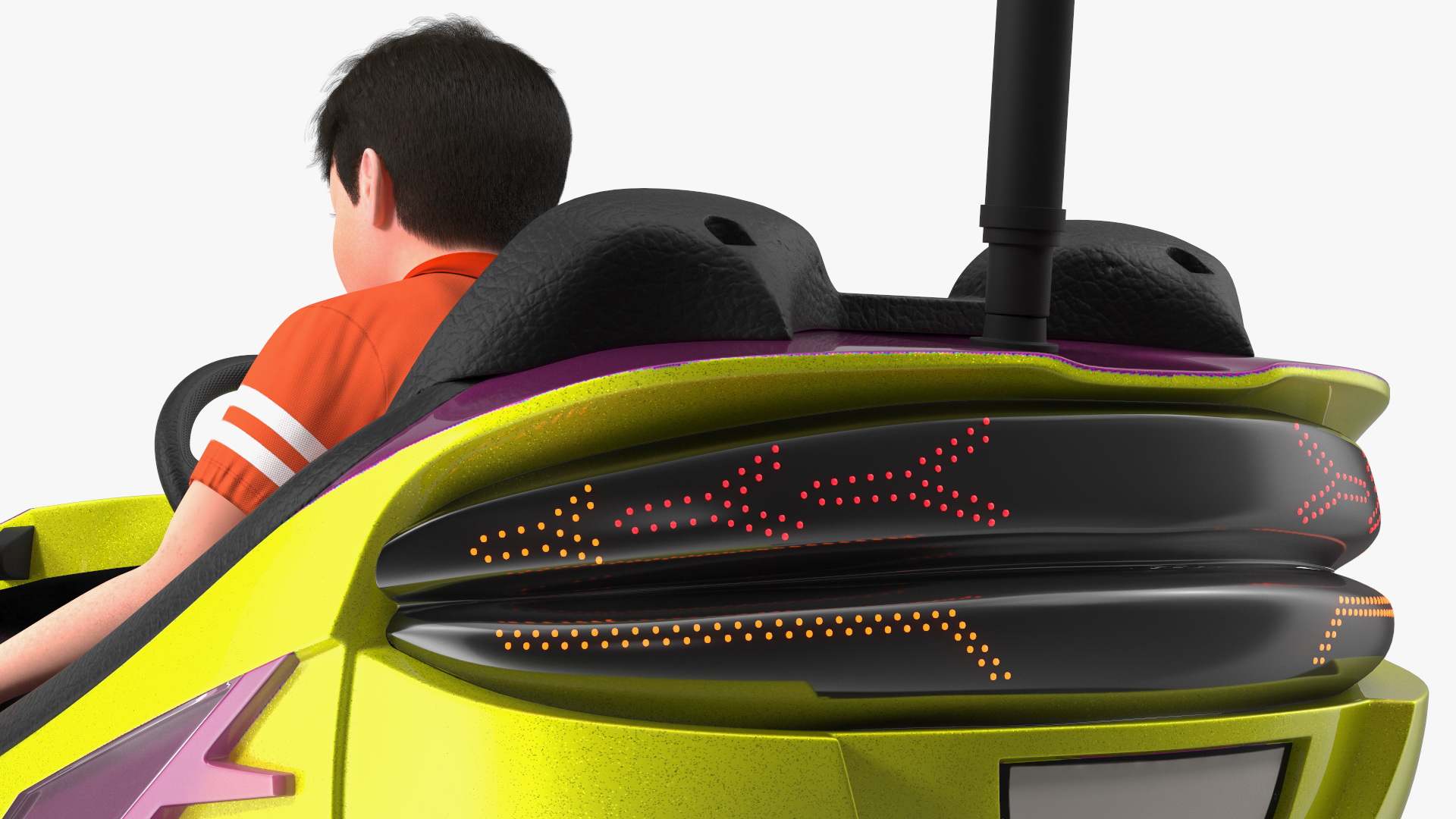 3D Boy with Bumper Car Fur model