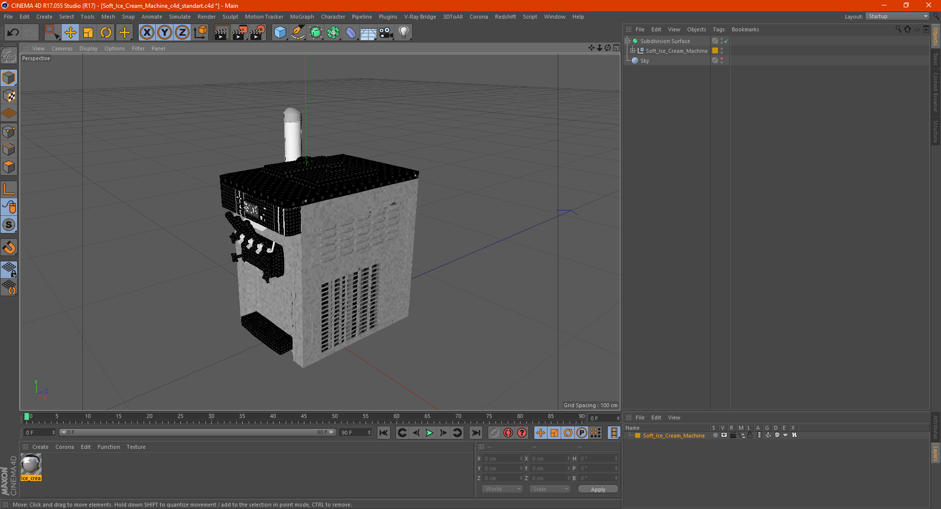 Soft Ice Cream Machine 3D
