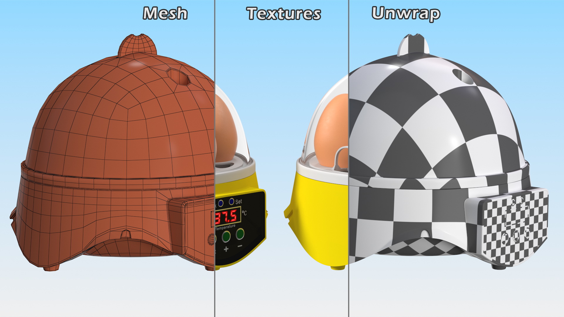 Incubator With Eggs 3D model