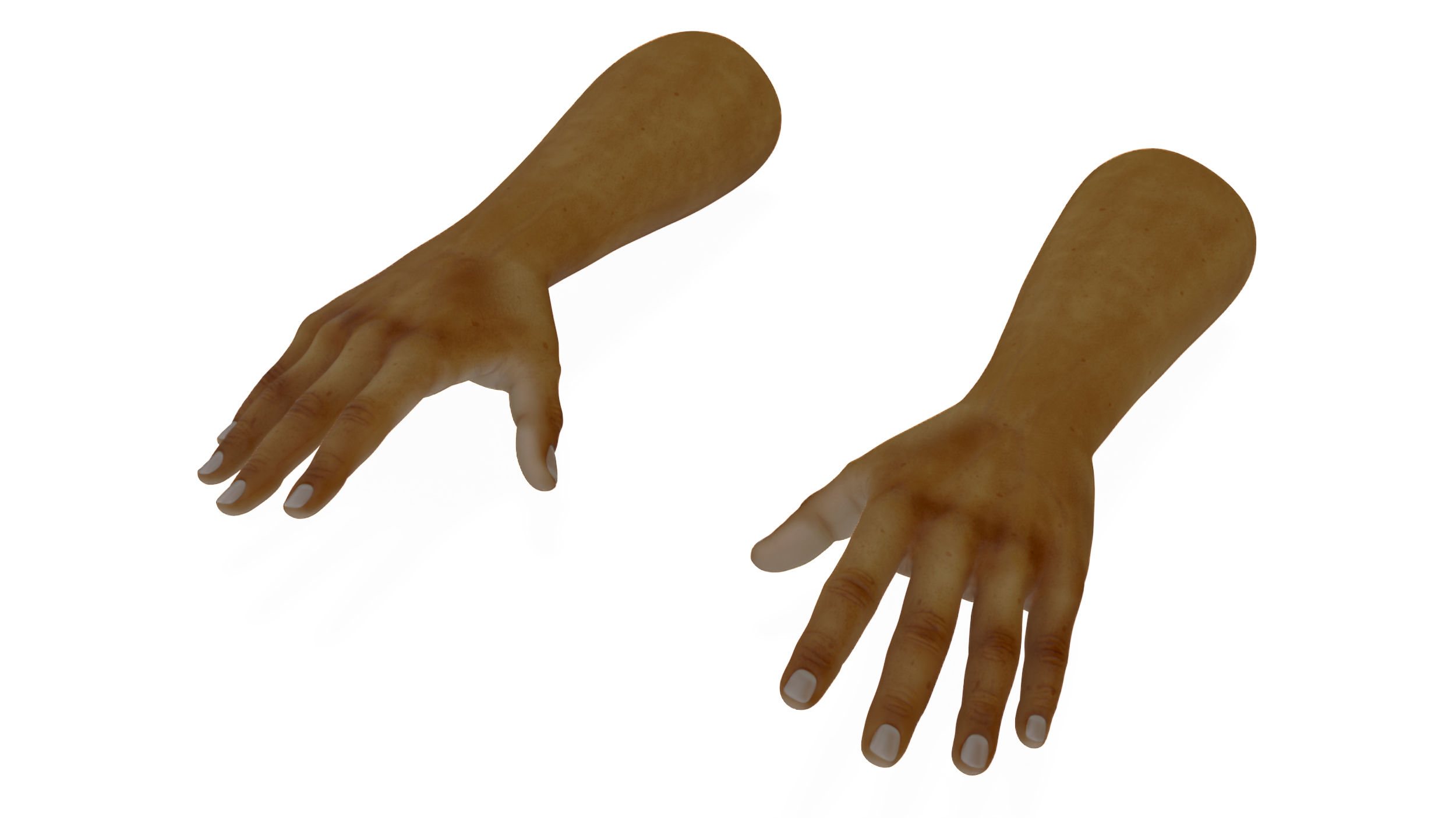 3D African Male Hands Base Pose model