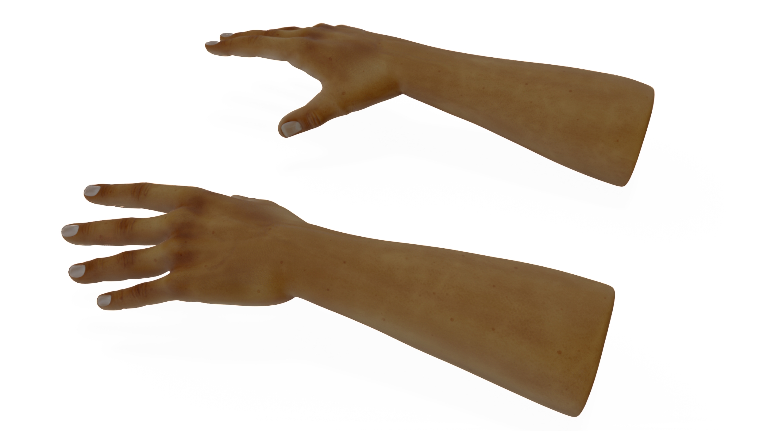 3D African Male Hands Base Pose model