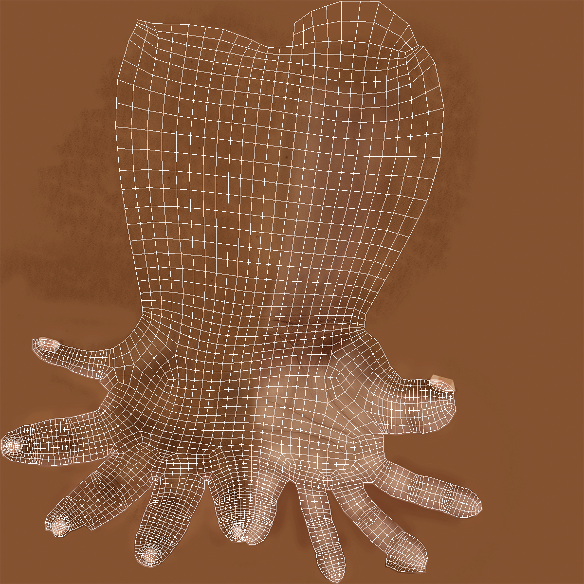 3D African Male Hands Base Pose model