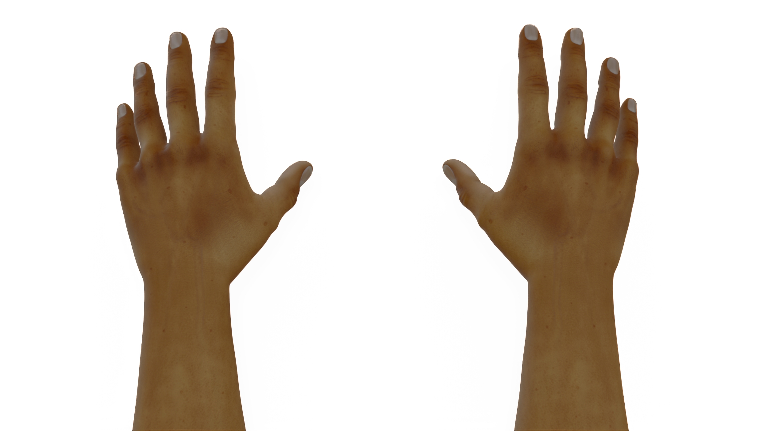 3D African Male Hands Base Pose model