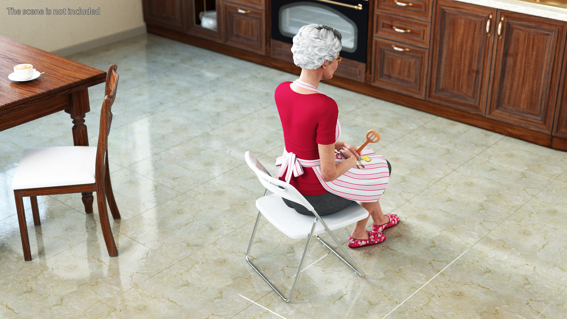 3D Korean Woman Kitchen Style Rigged model