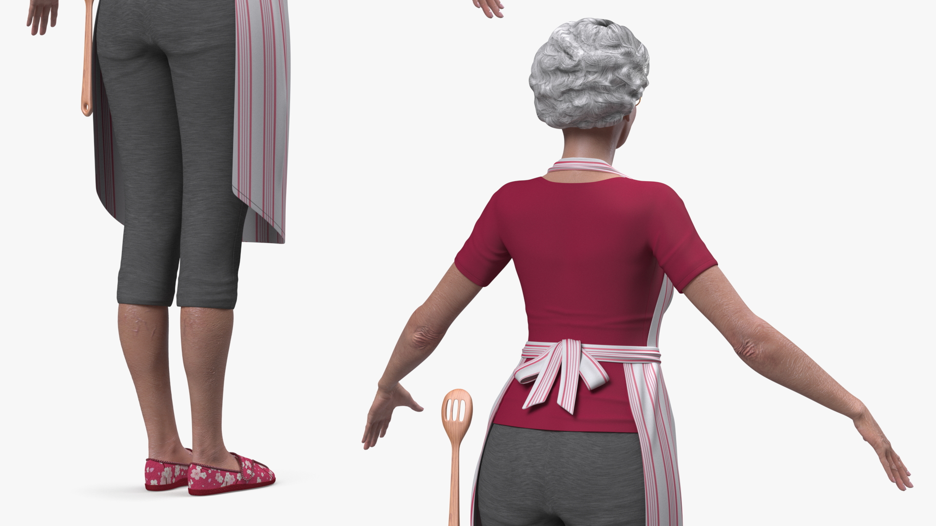 3D Korean Woman Kitchen Style Rigged model