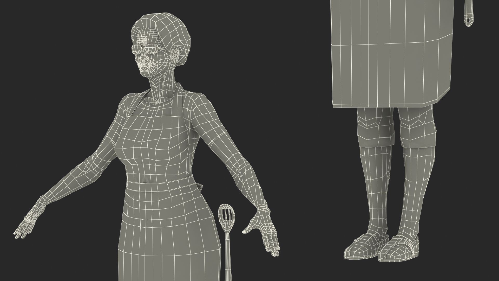 3D Korean Woman Kitchen Style Rigged model