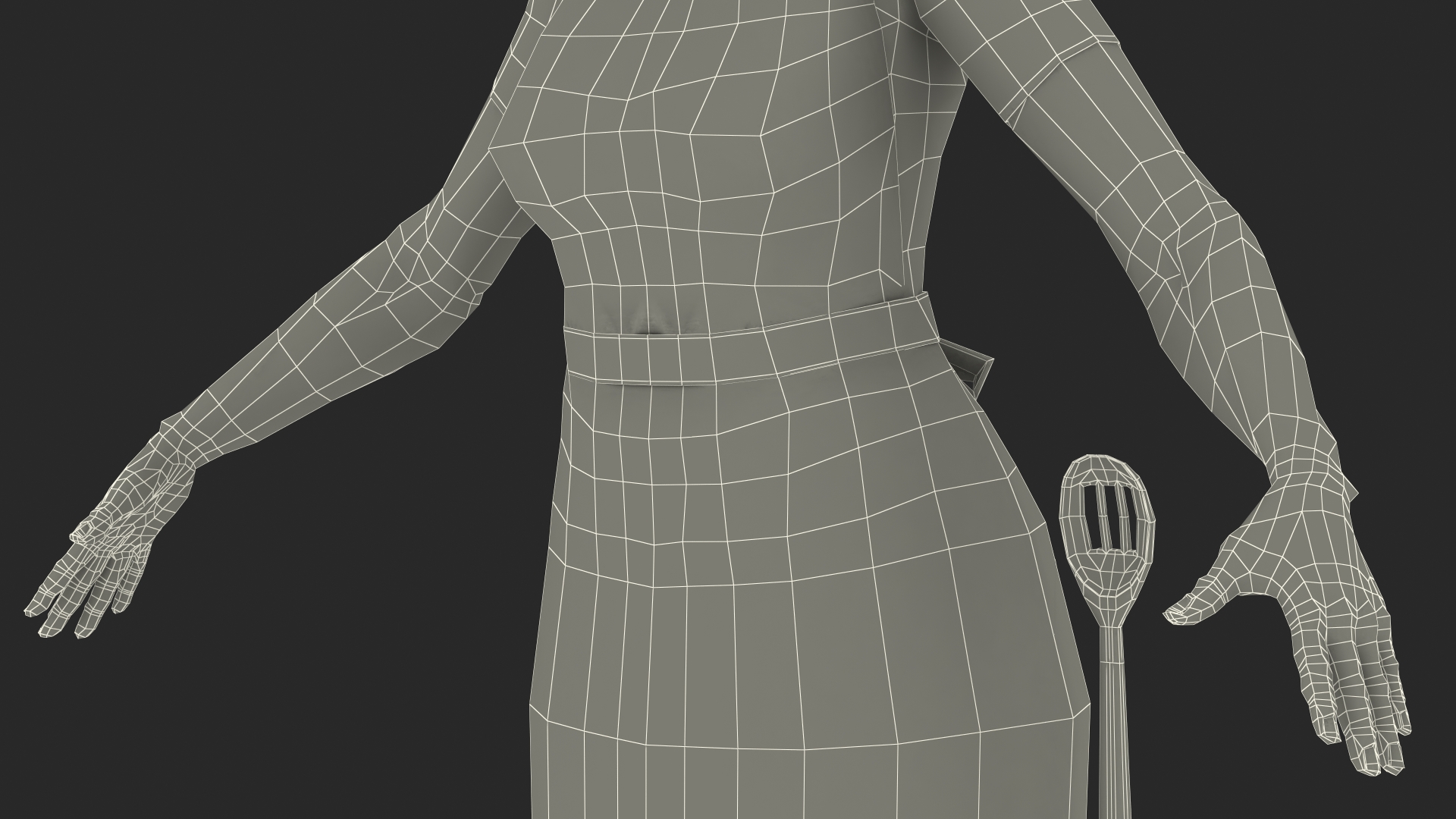 3D Korean Woman Kitchen Style Rigged model