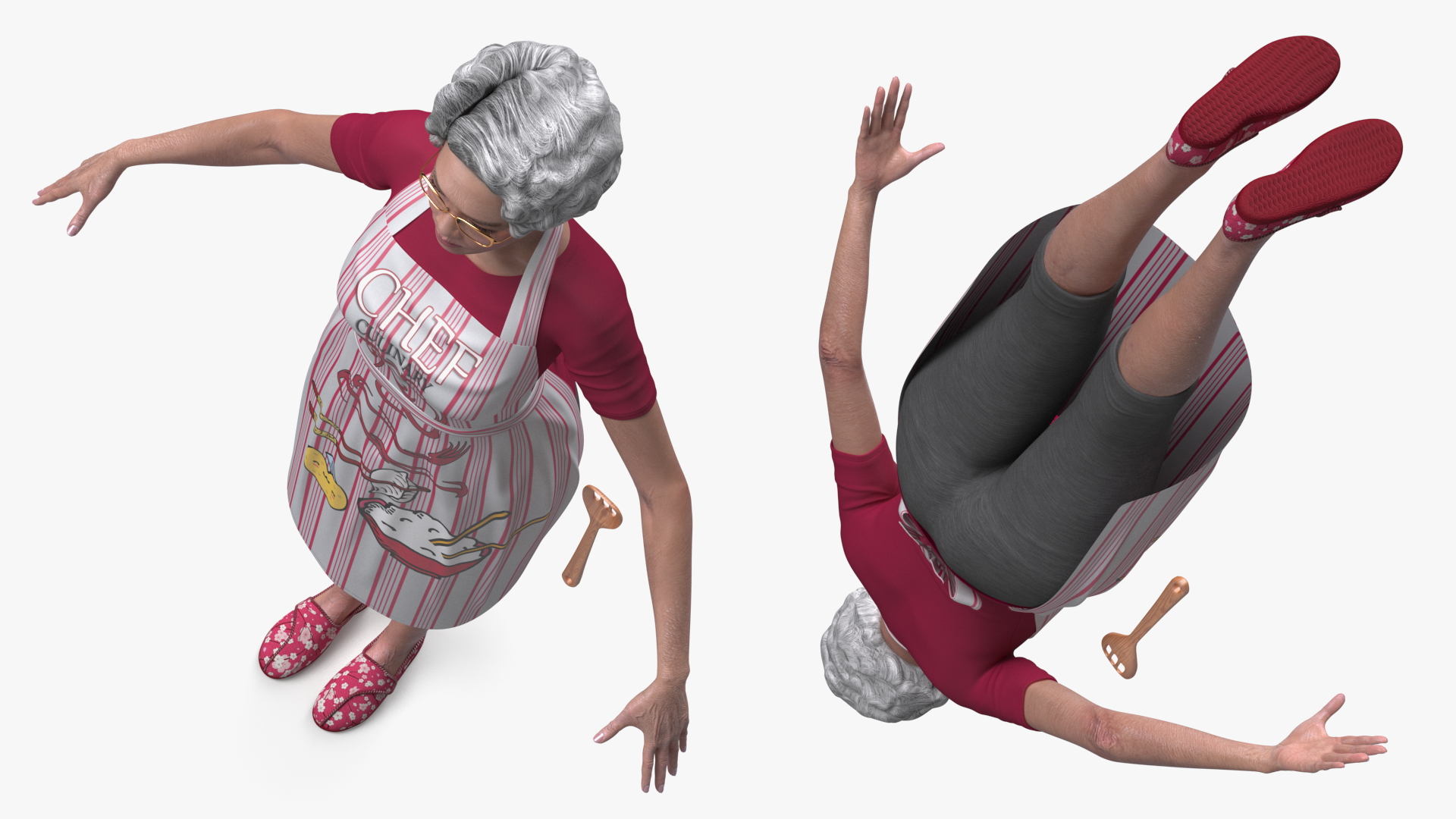 3D Korean Woman Kitchen Style Rigged model