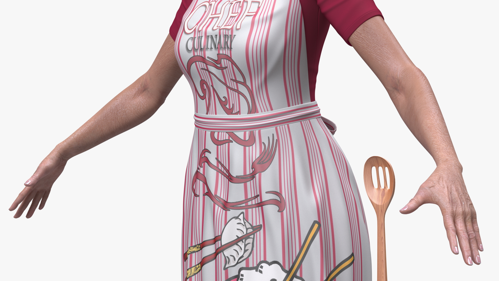3D Korean Woman Kitchen Style Rigged model
