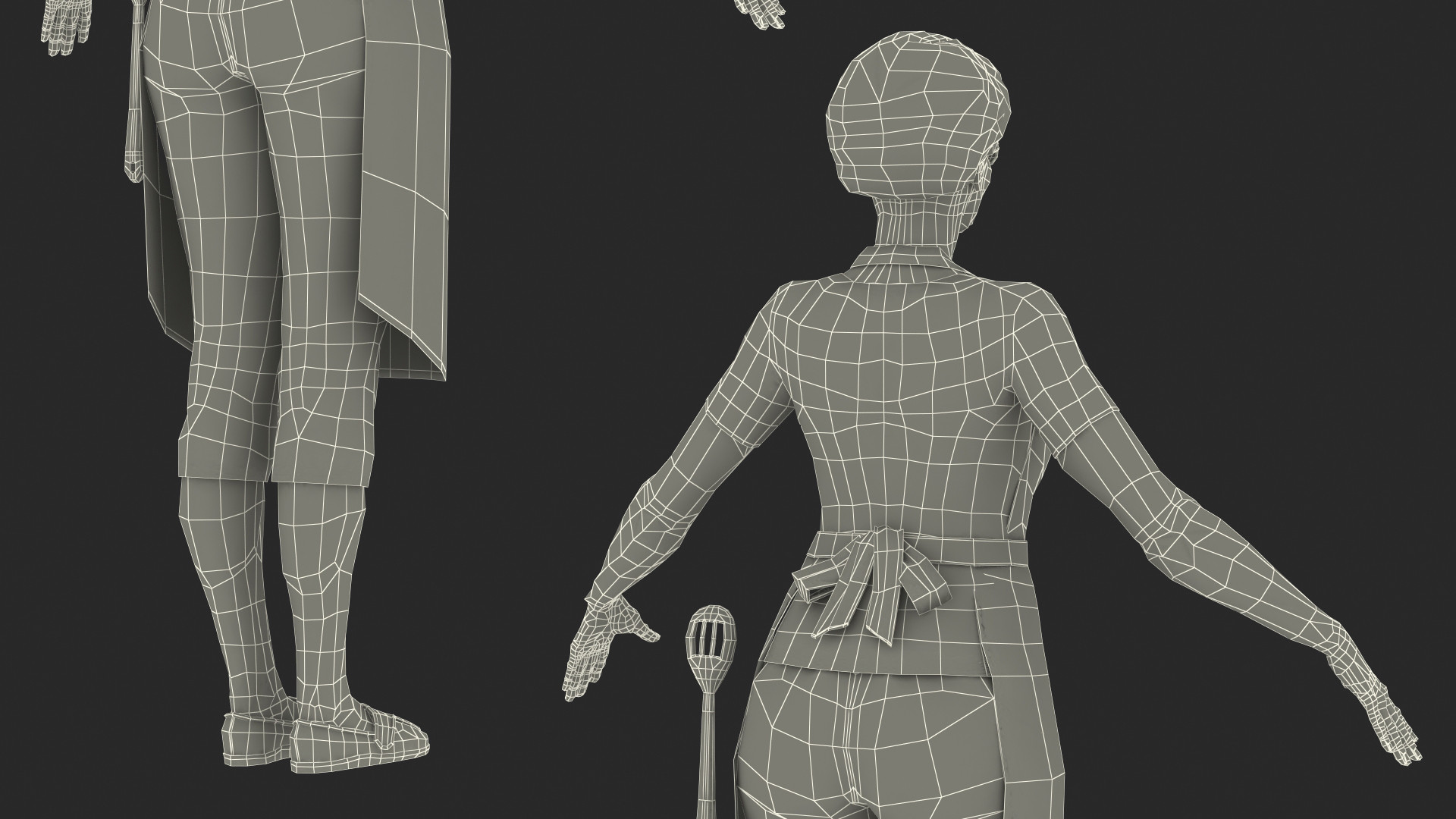 3D Korean Woman Kitchen Style Rigged model