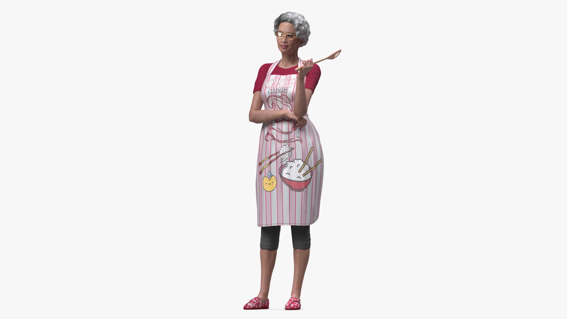 3D Korean Woman Kitchen Style Rigged model