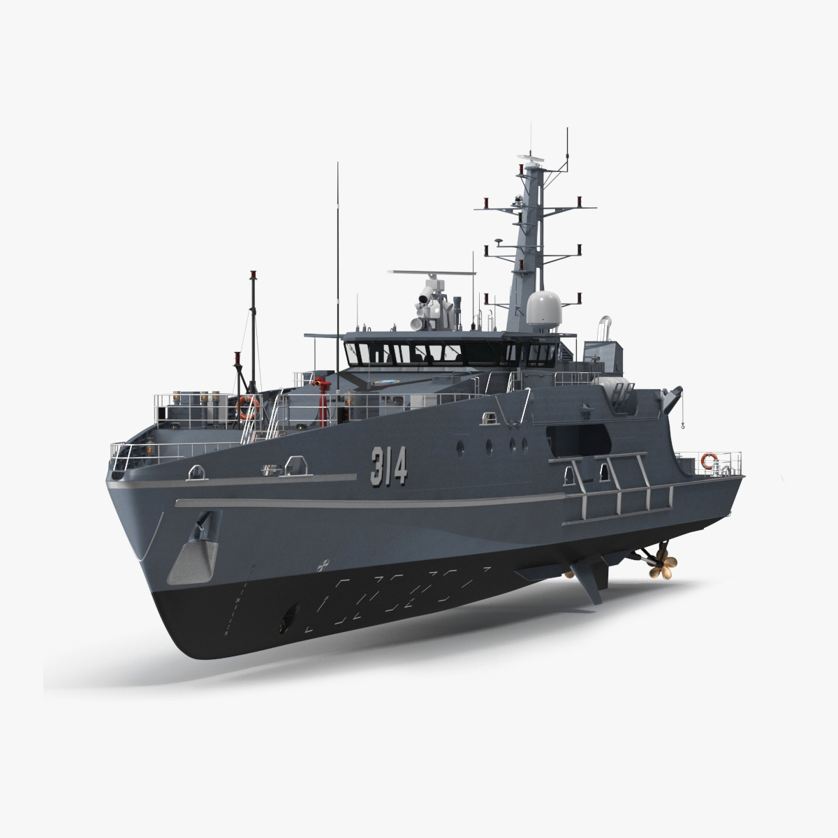 Patrol Boat ADV Cape Otway Rigged for Cinema 4D 3D
