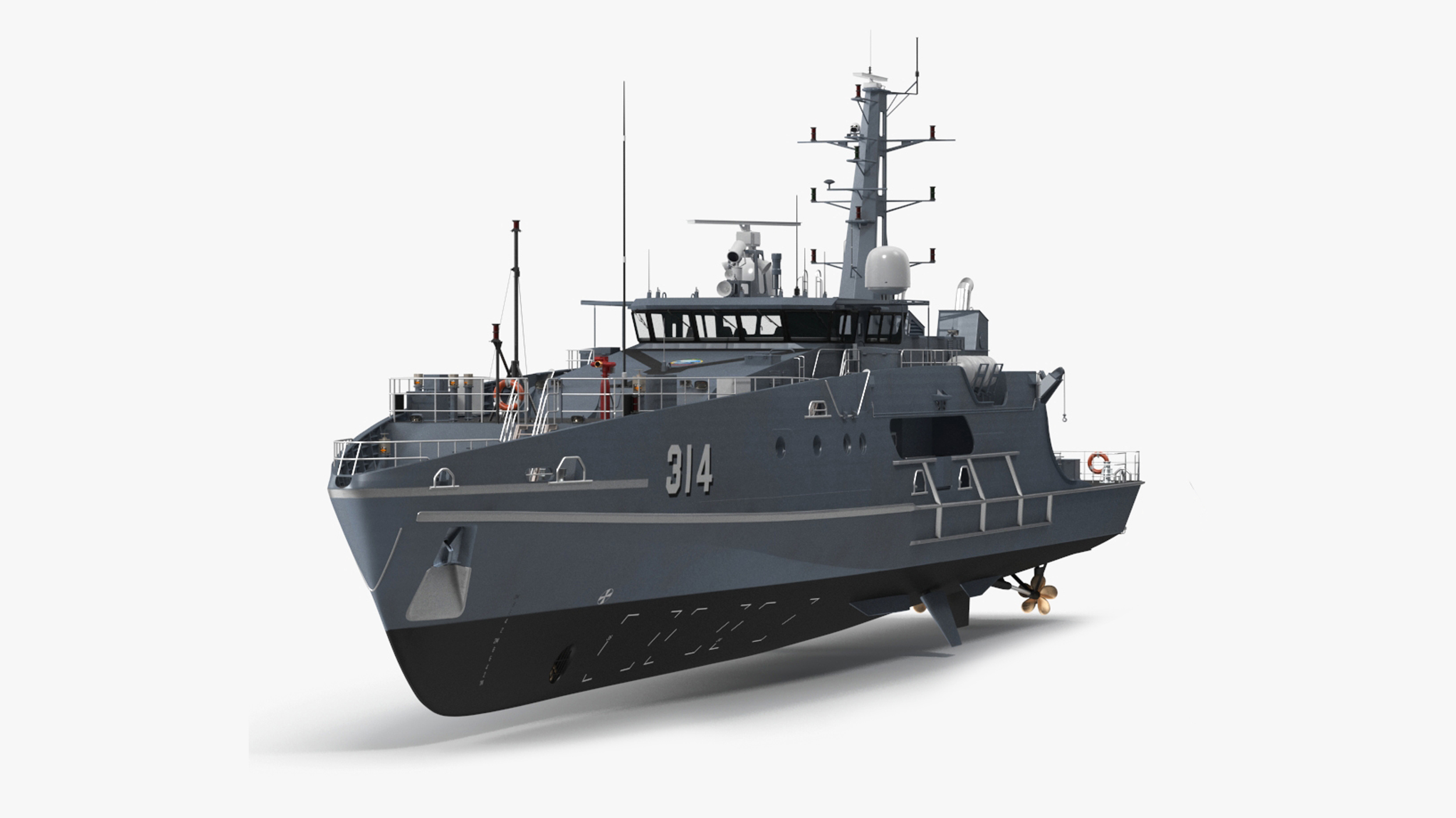 Patrol Boat ADV Cape Otway Rigged for Cinema 4D 3D