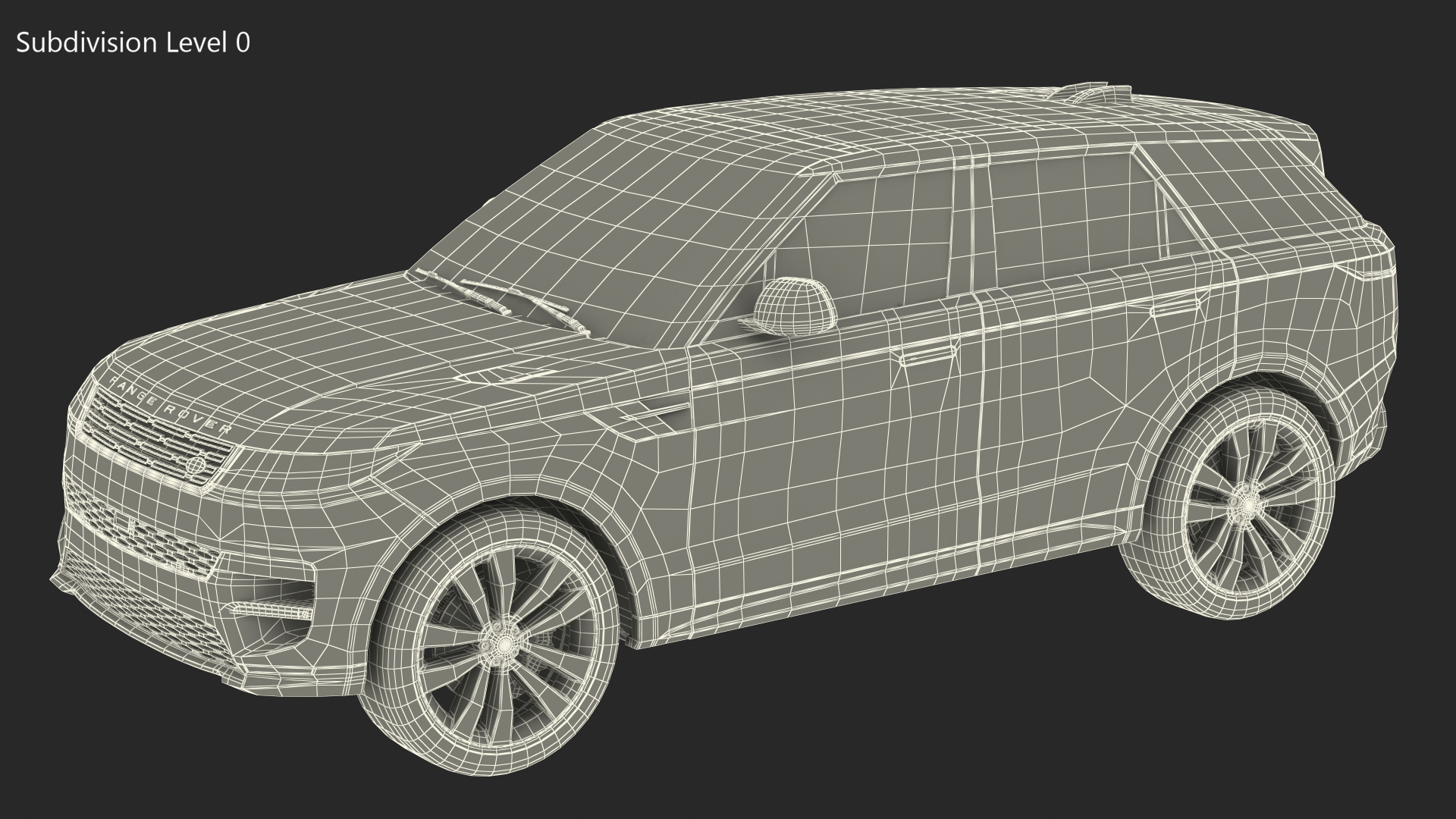Range Rover Sport 2023 Red Rigged for Maya 3D