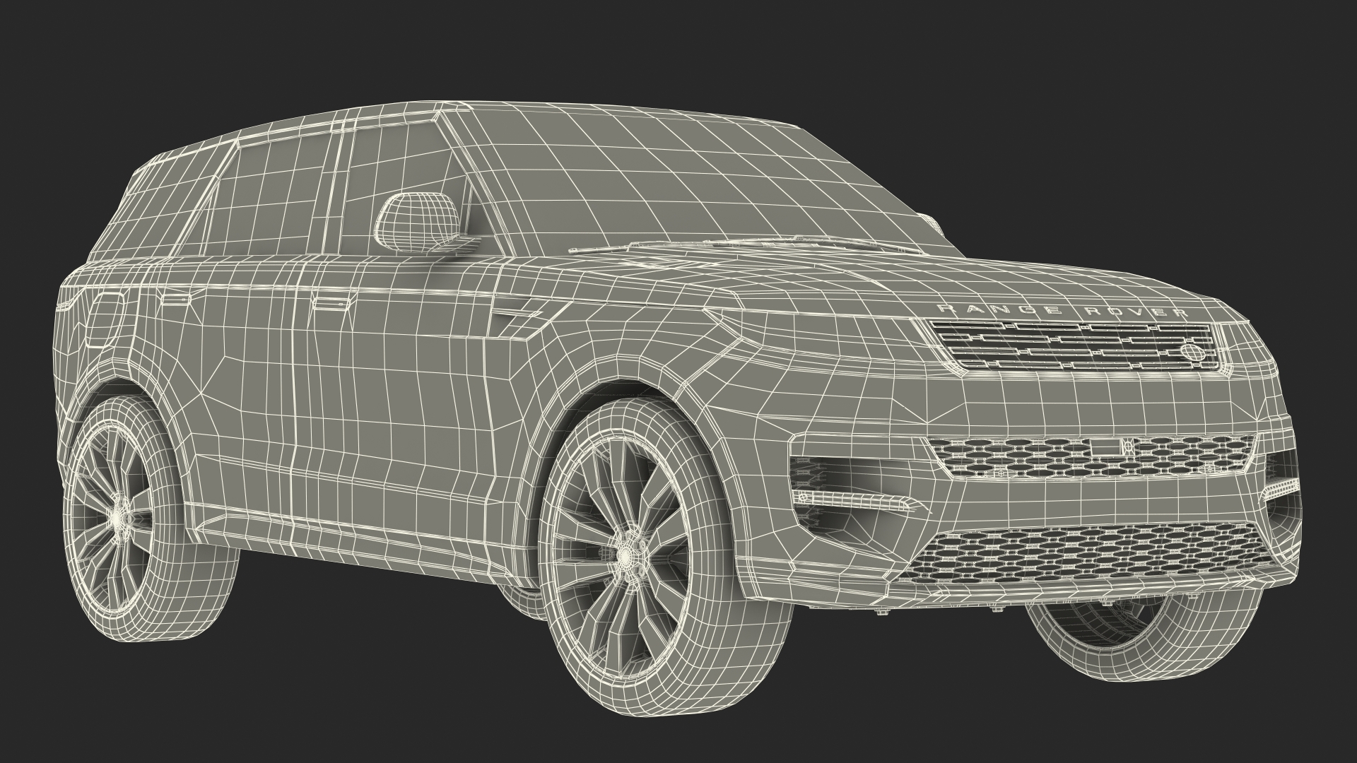 Range Rover Sport 2023 Red Rigged for Maya 3D