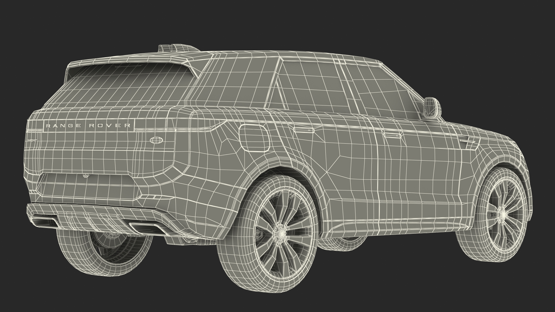 Range Rover Sport 2023 Red Rigged for Maya 3D