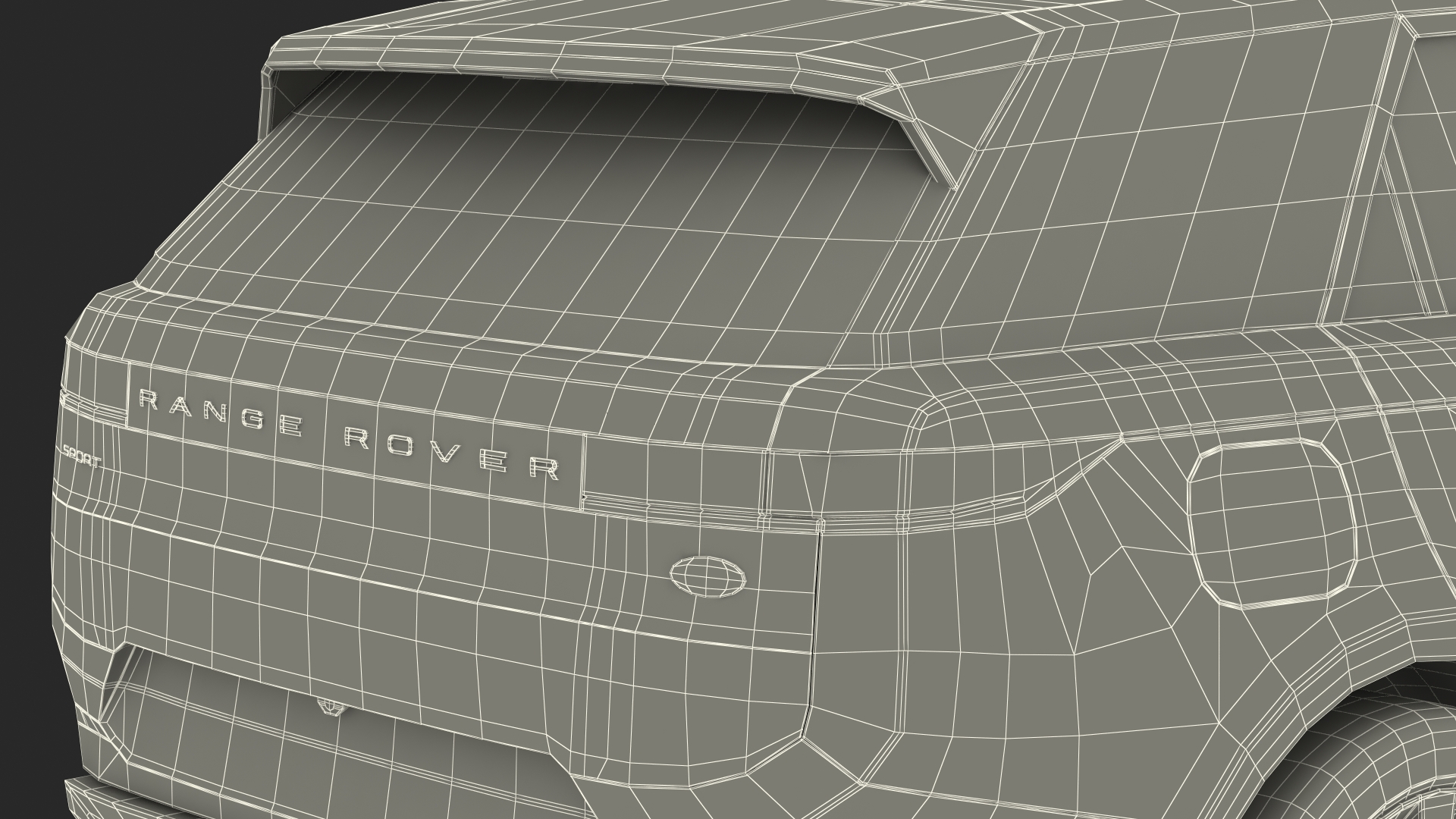 Range Rover Sport 2023 Red Rigged for Maya 3D