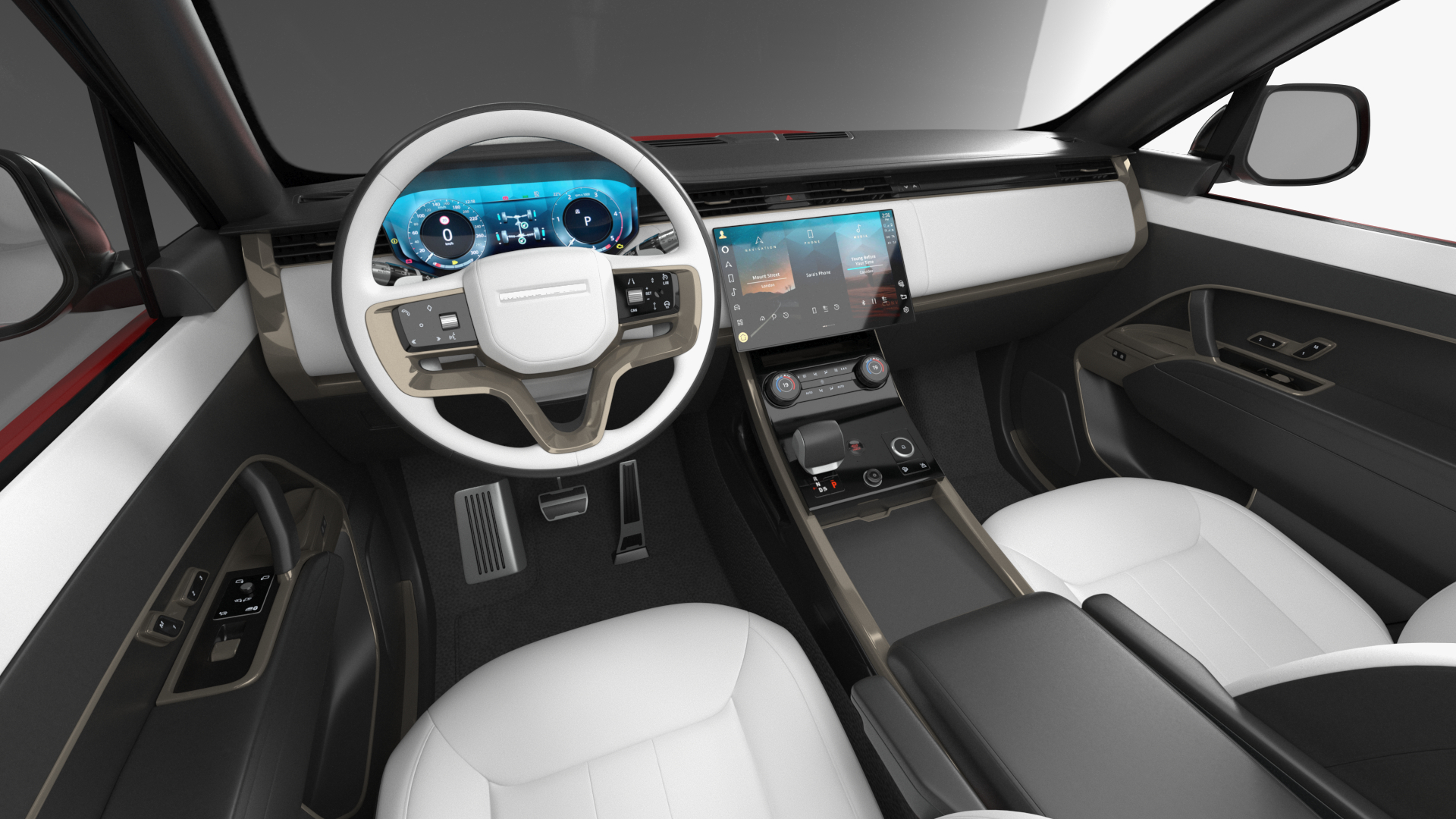 Range Rover Sport 2023 Red Rigged for Maya 3D