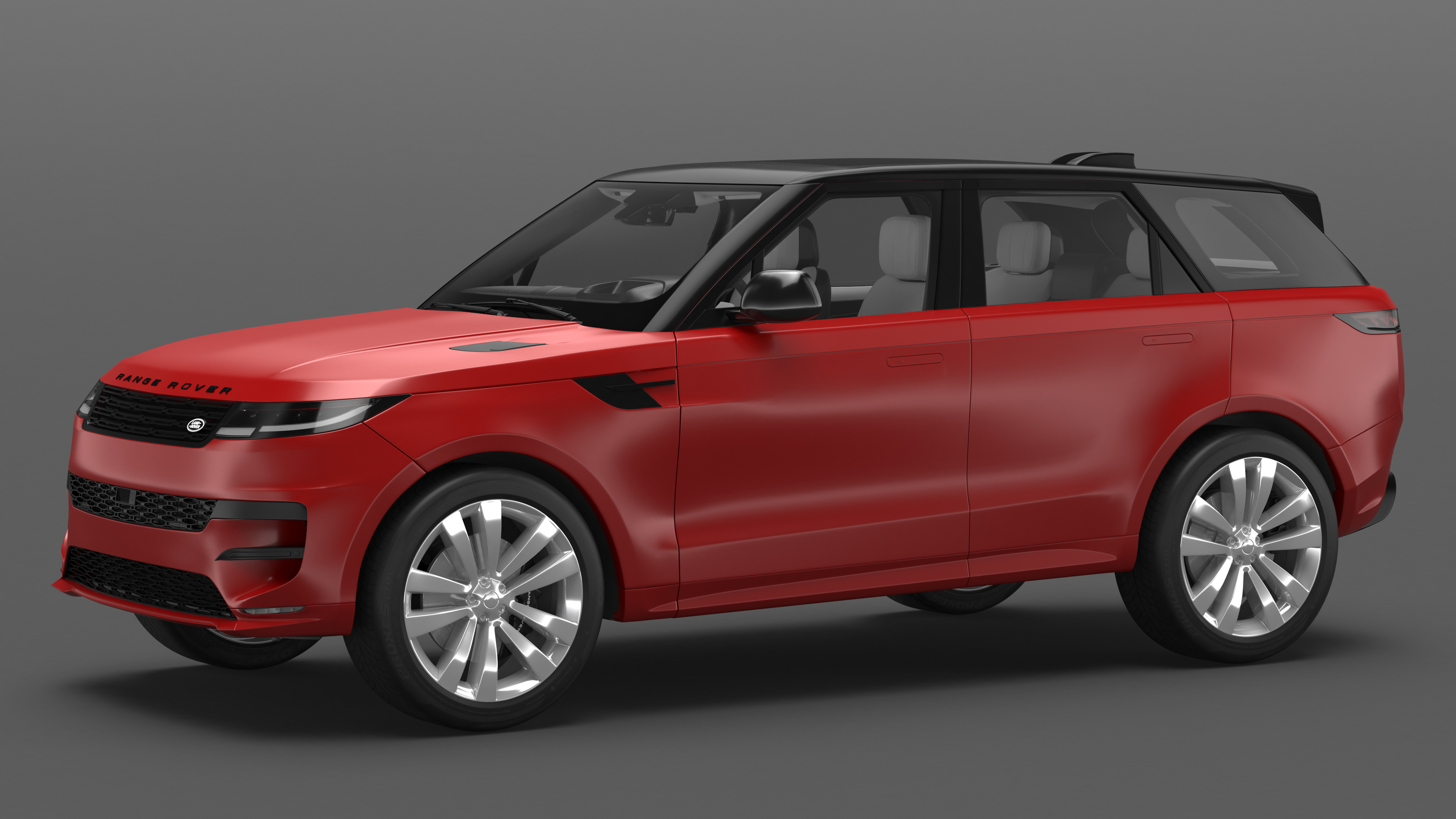 Range Rover Sport 2023 Red Rigged for Maya 3D