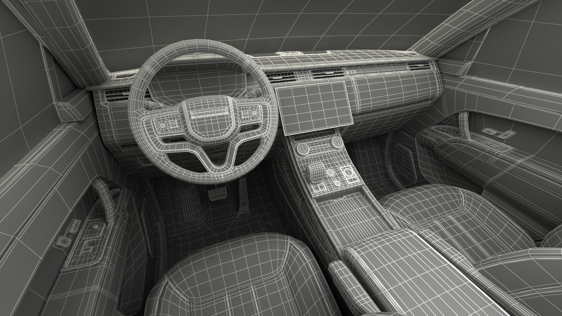 Range Rover Sport 2023 Red Rigged for Maya 3D