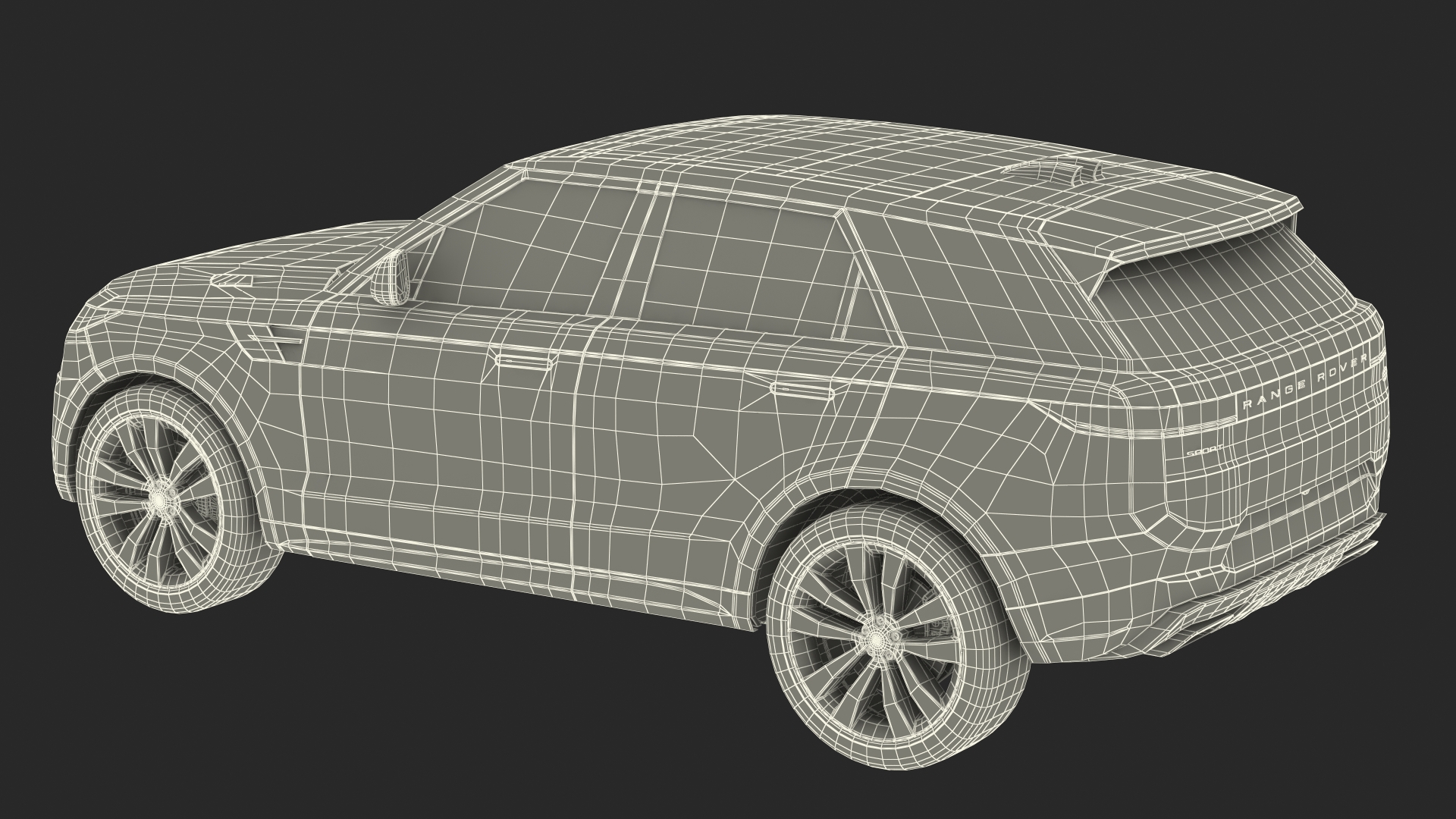Range Rover Sport 2023 Red Rigged for Maya 3D