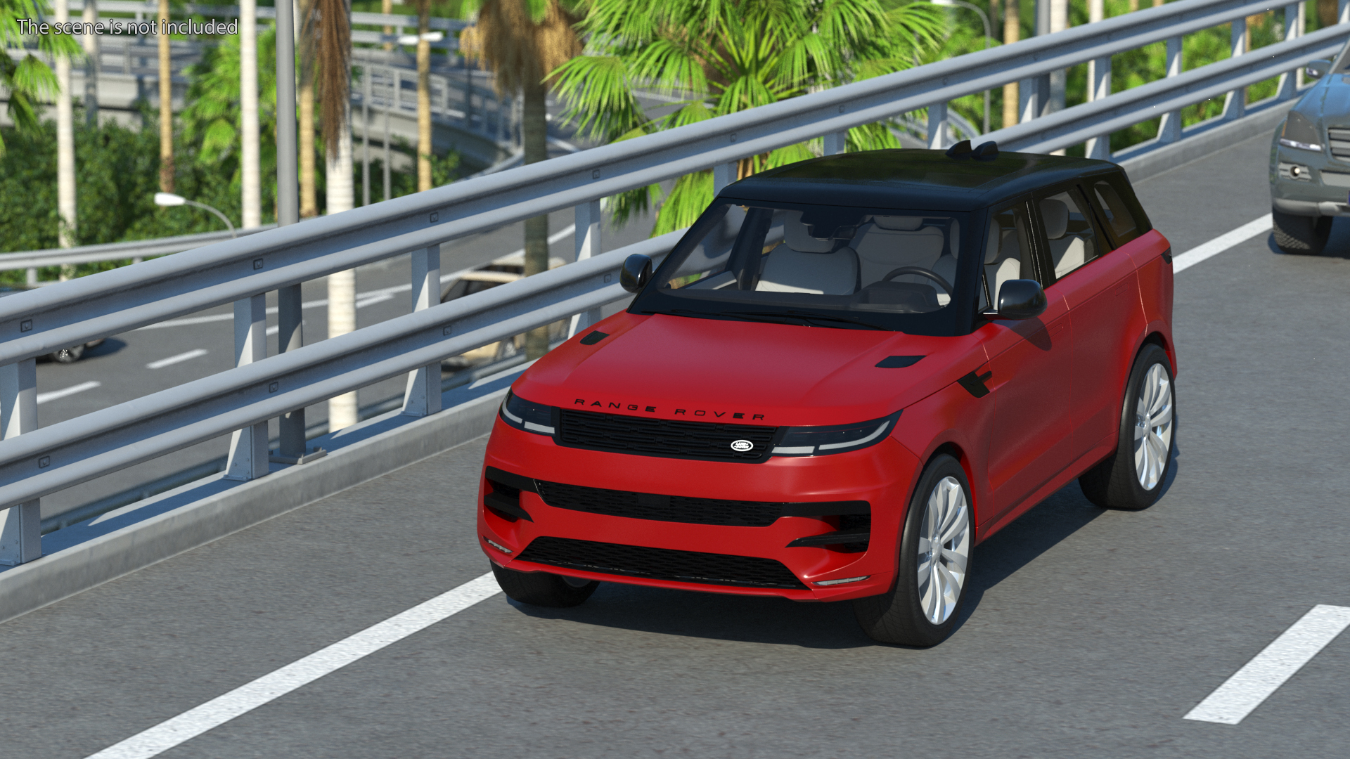 Range Rover Sport 2023 Red Rigged for Maya 3D