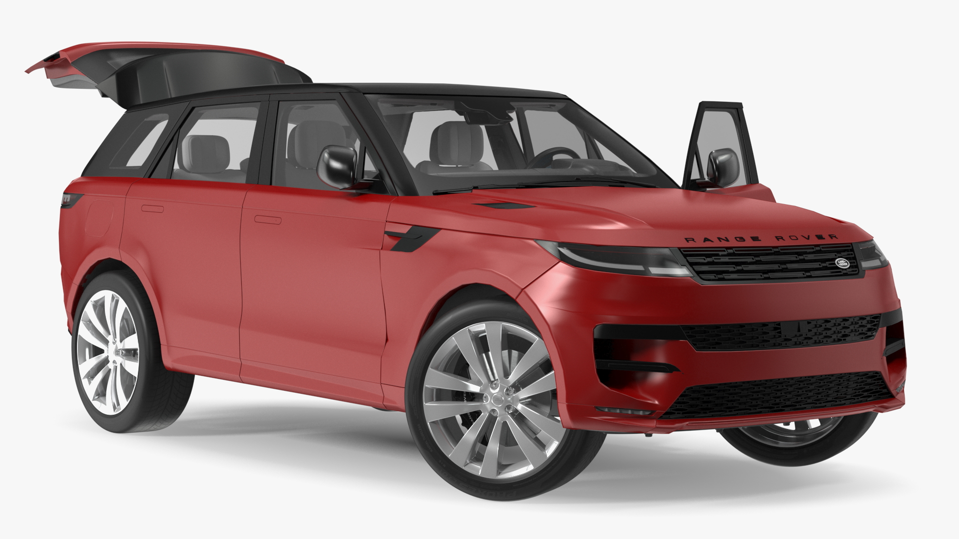 Range Rover Sport 2023 Red Rigged for Maya 3D
