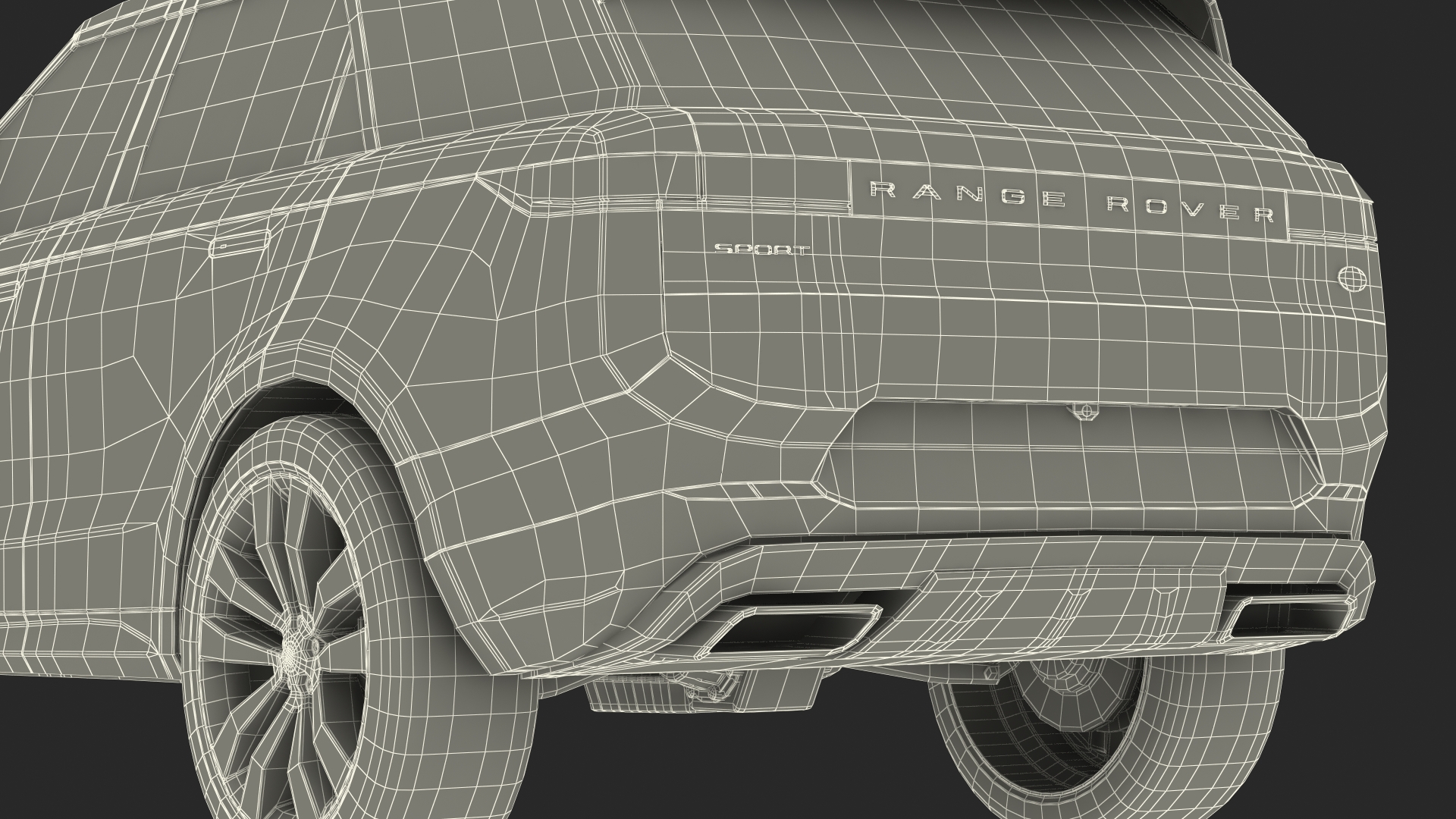 Range Rover Sport 2023 Red Rigged for Maya 3D