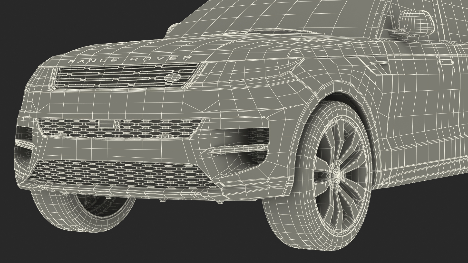 Range Rover Sport 2023 Red Rigged for Maya 3D
