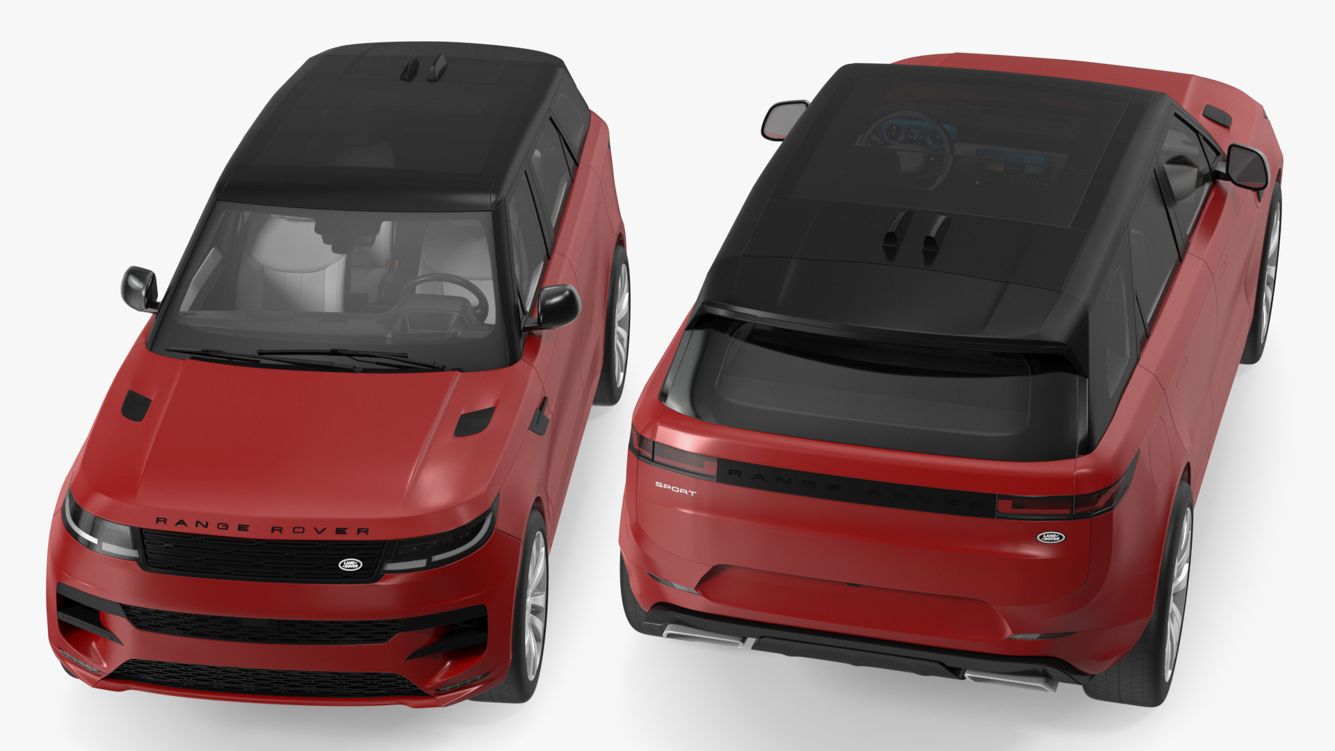 Range Rover Sport 2023 Red Rigged for Maya 3D