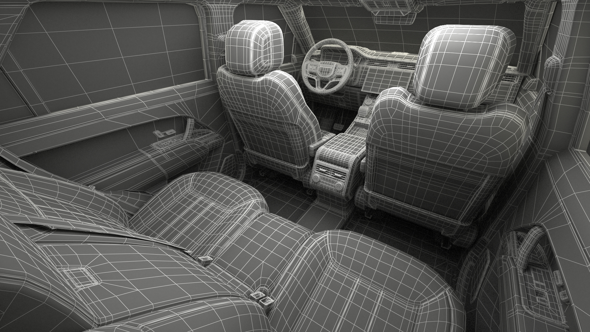 Range Rover Sport 2023 Red Rigged for Maya 3D