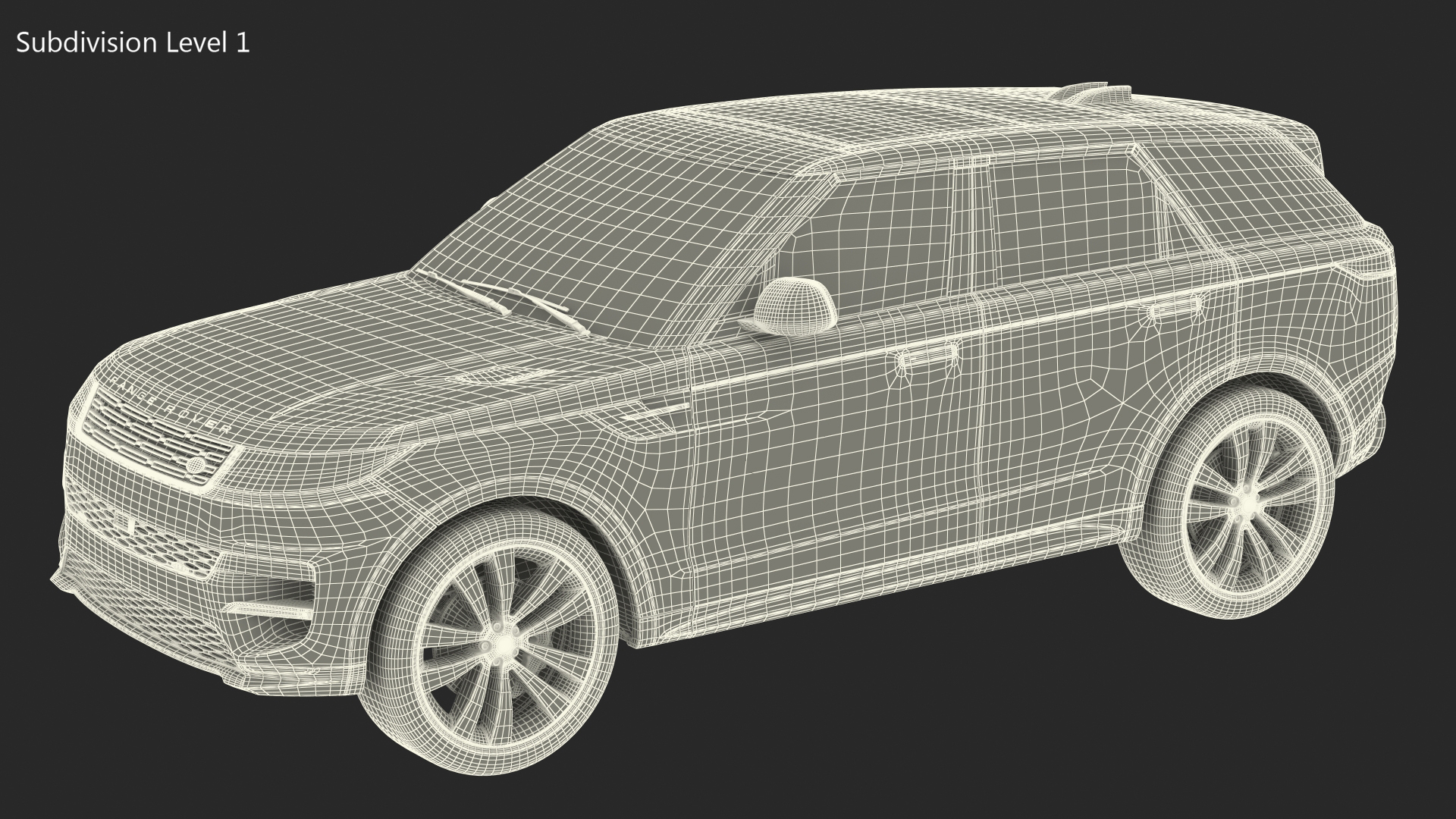 Range Rover Sport 2023 Red Rigged for Maya 3D