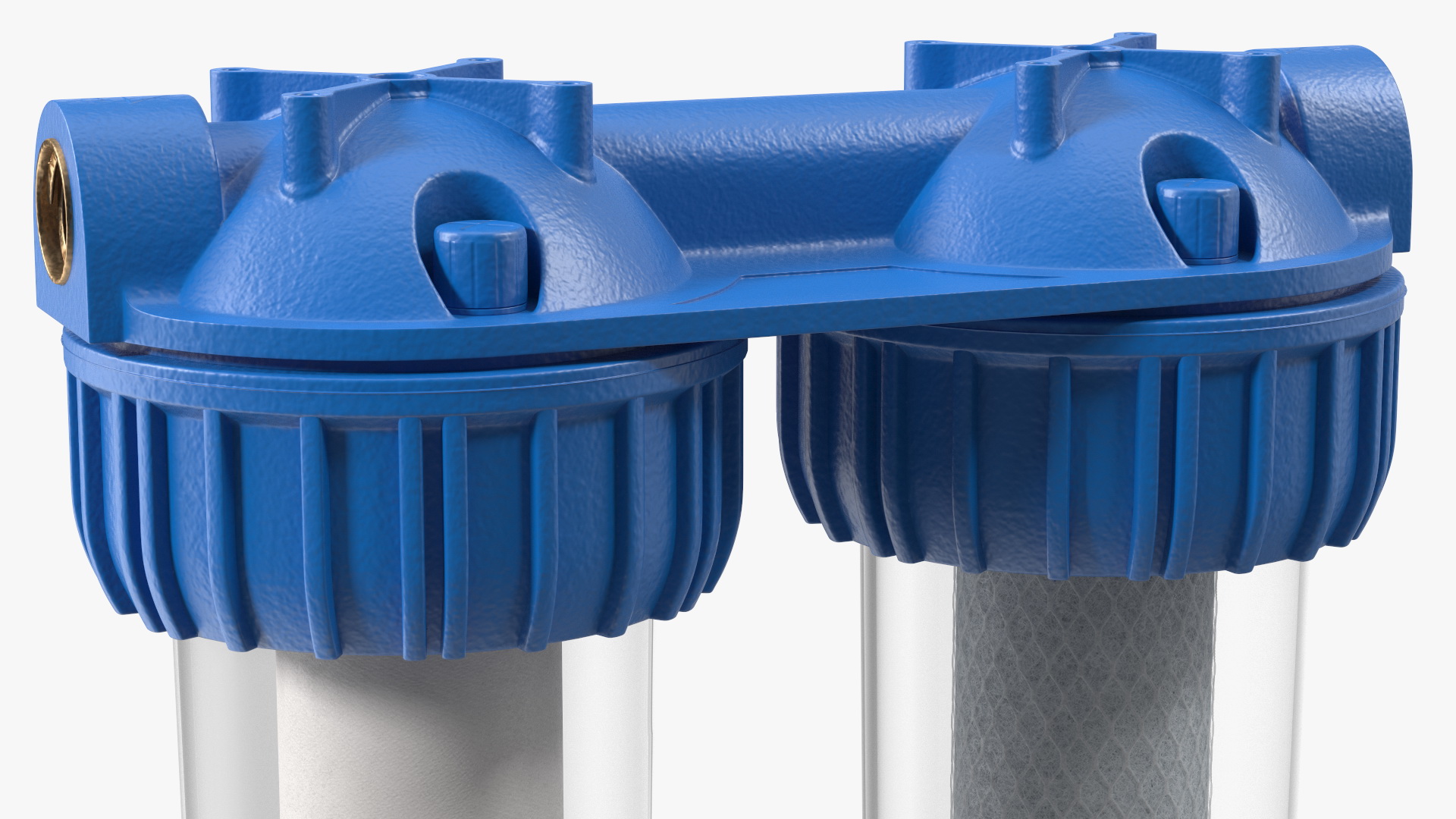 Dual Stage Water Filter Housing with Filters 3D model