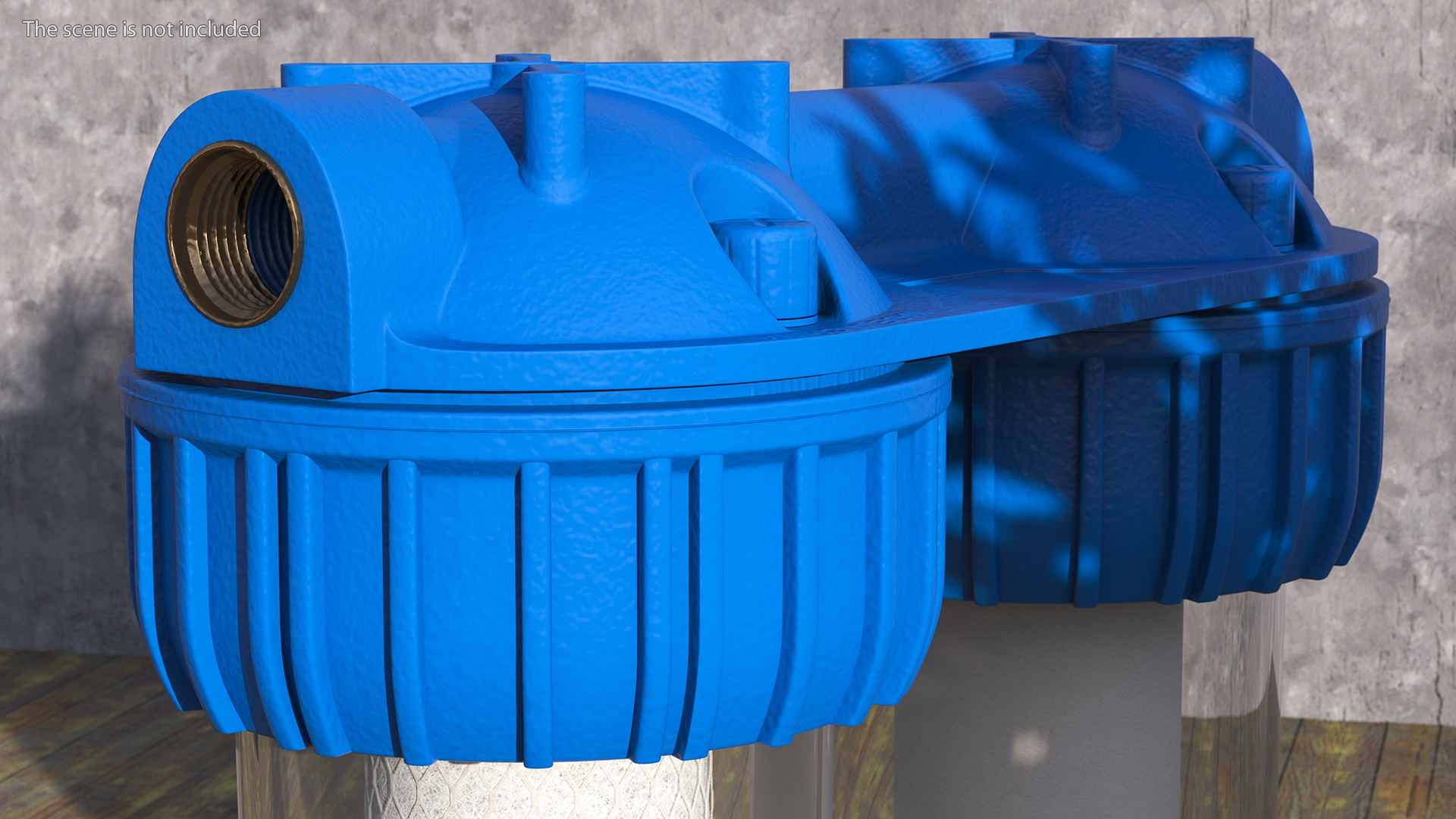 Dual Stage Water Filter Housing with Filters 3D model