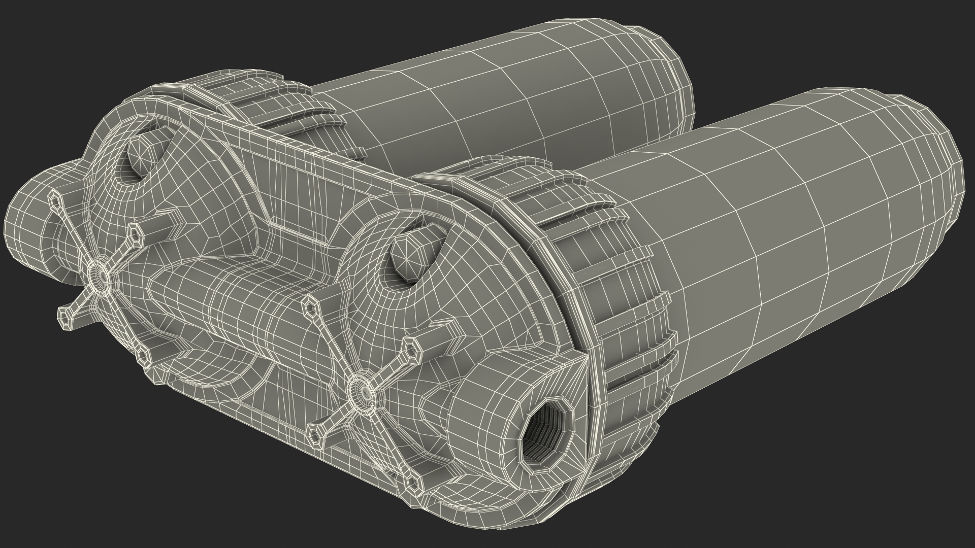 Dual Stage Water Filter Housing with Filters 3D model