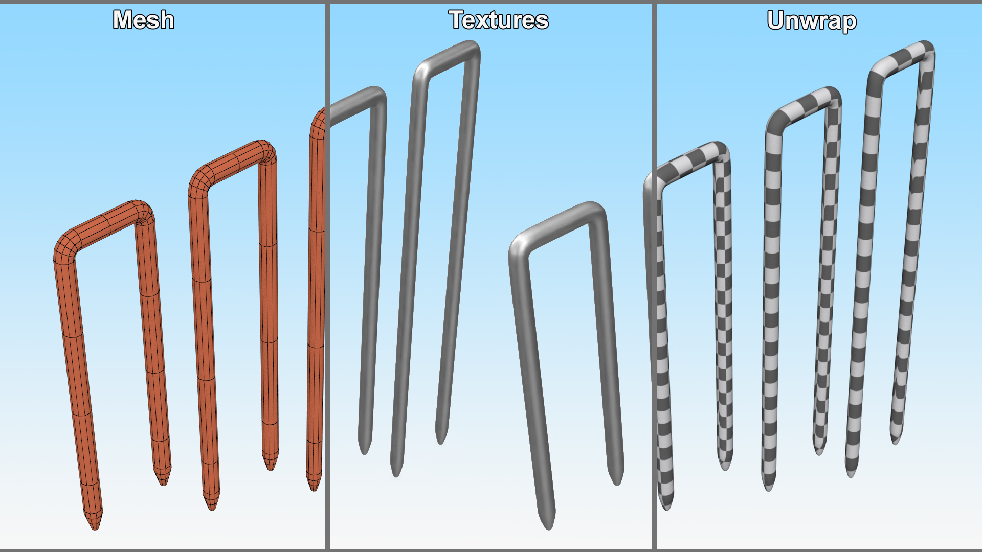 3D Pneumatic Nail Set model