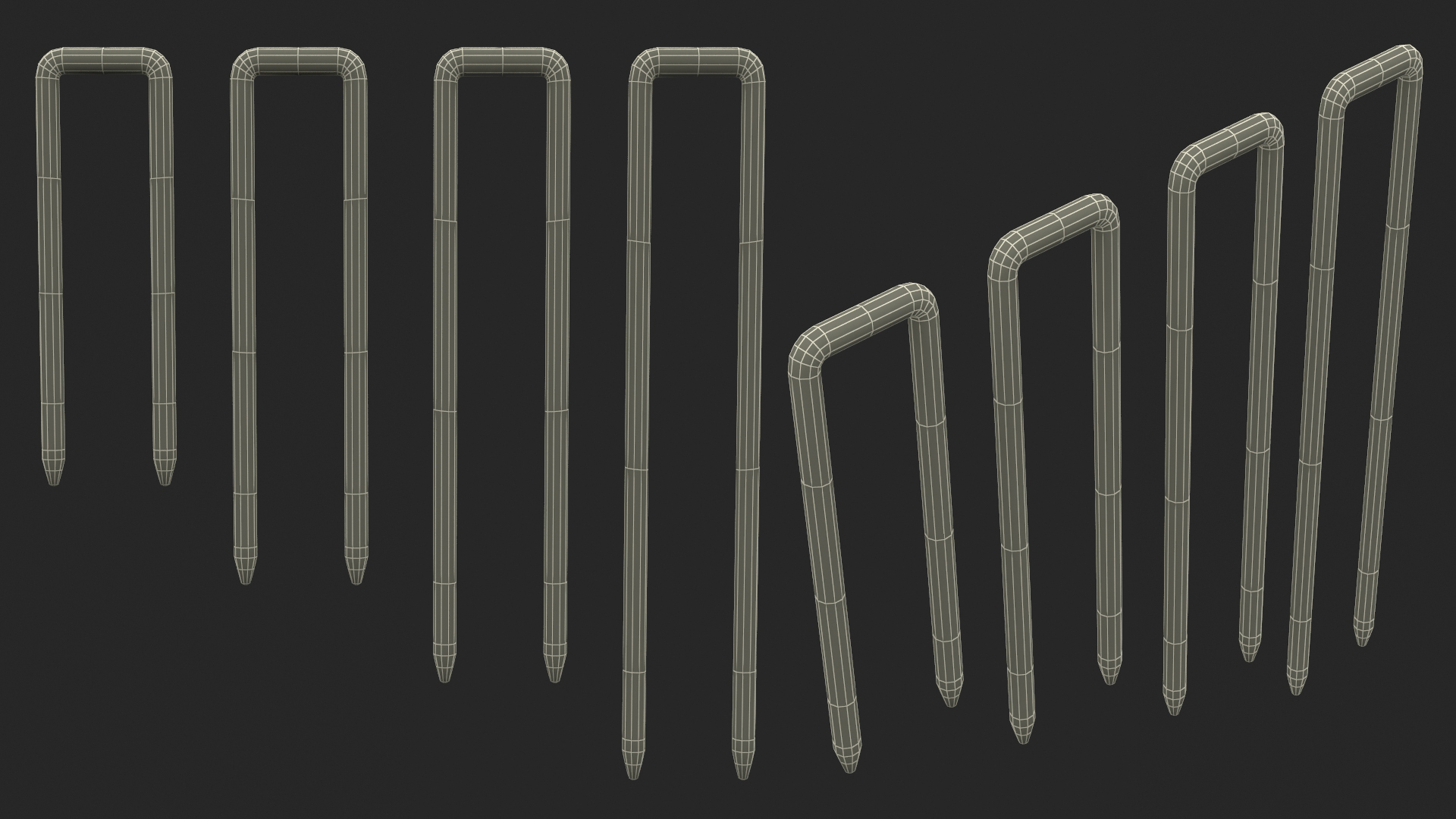 3D Pneumatic Nail Set model