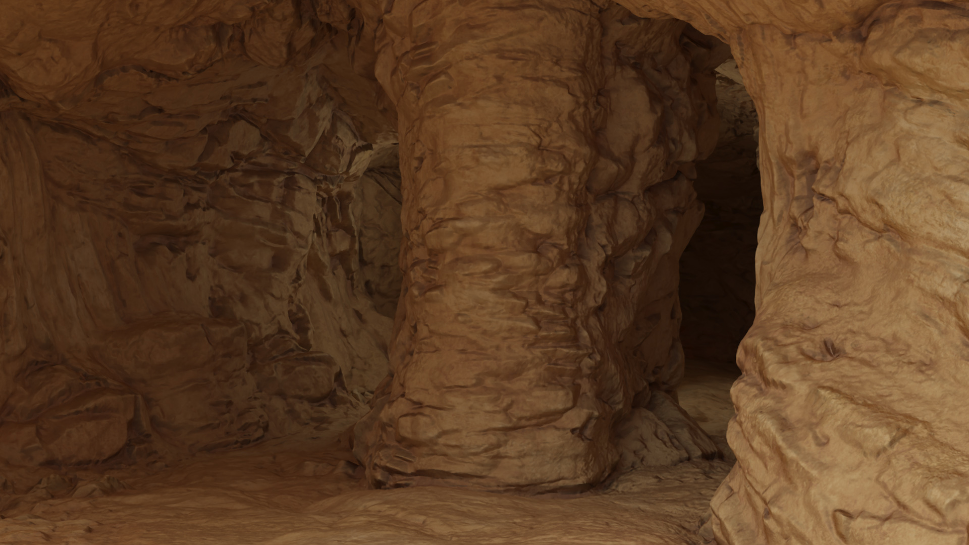 3D model Realistic Cave Sandy