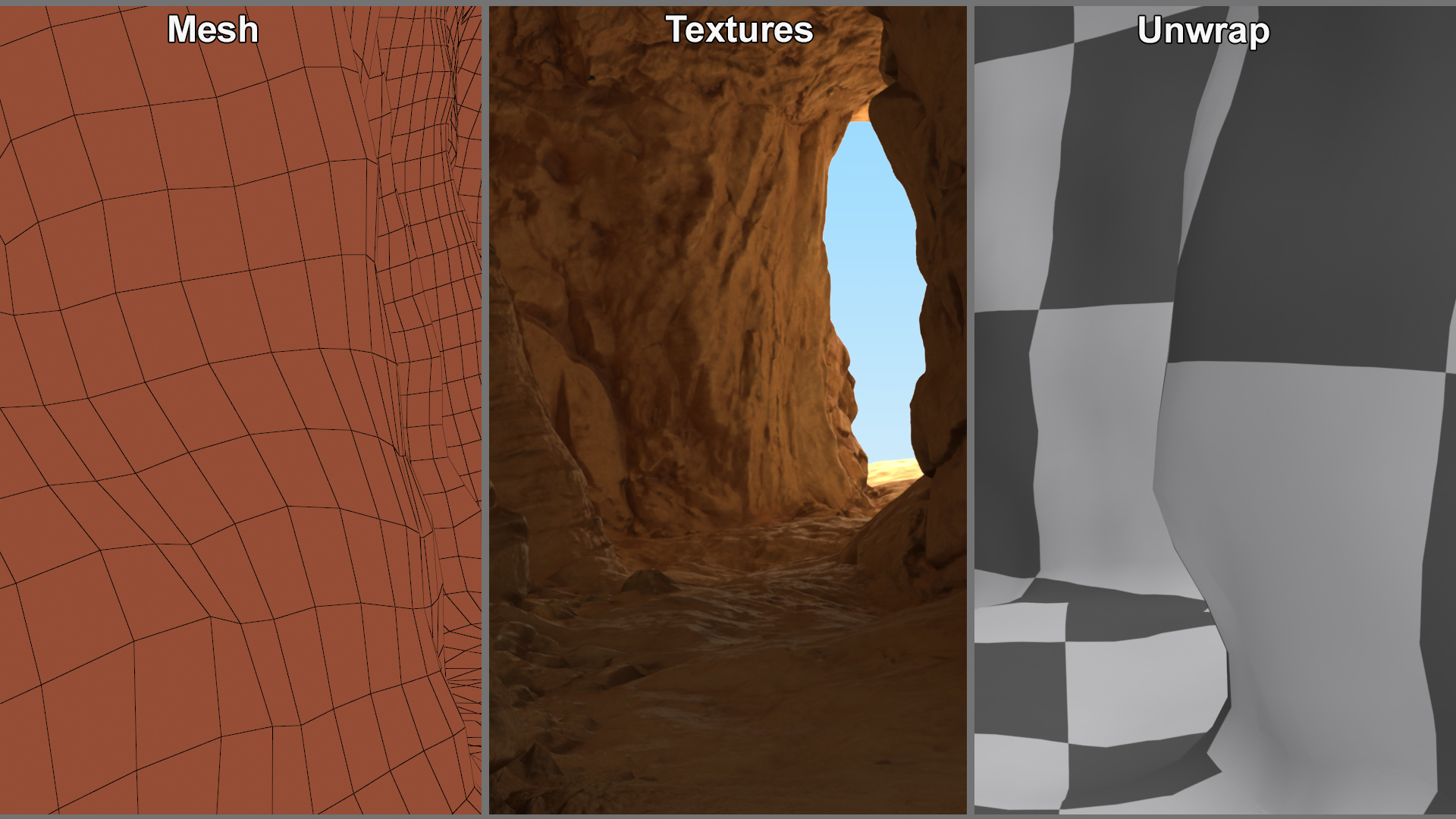 3D model Realistic Cave Sandy