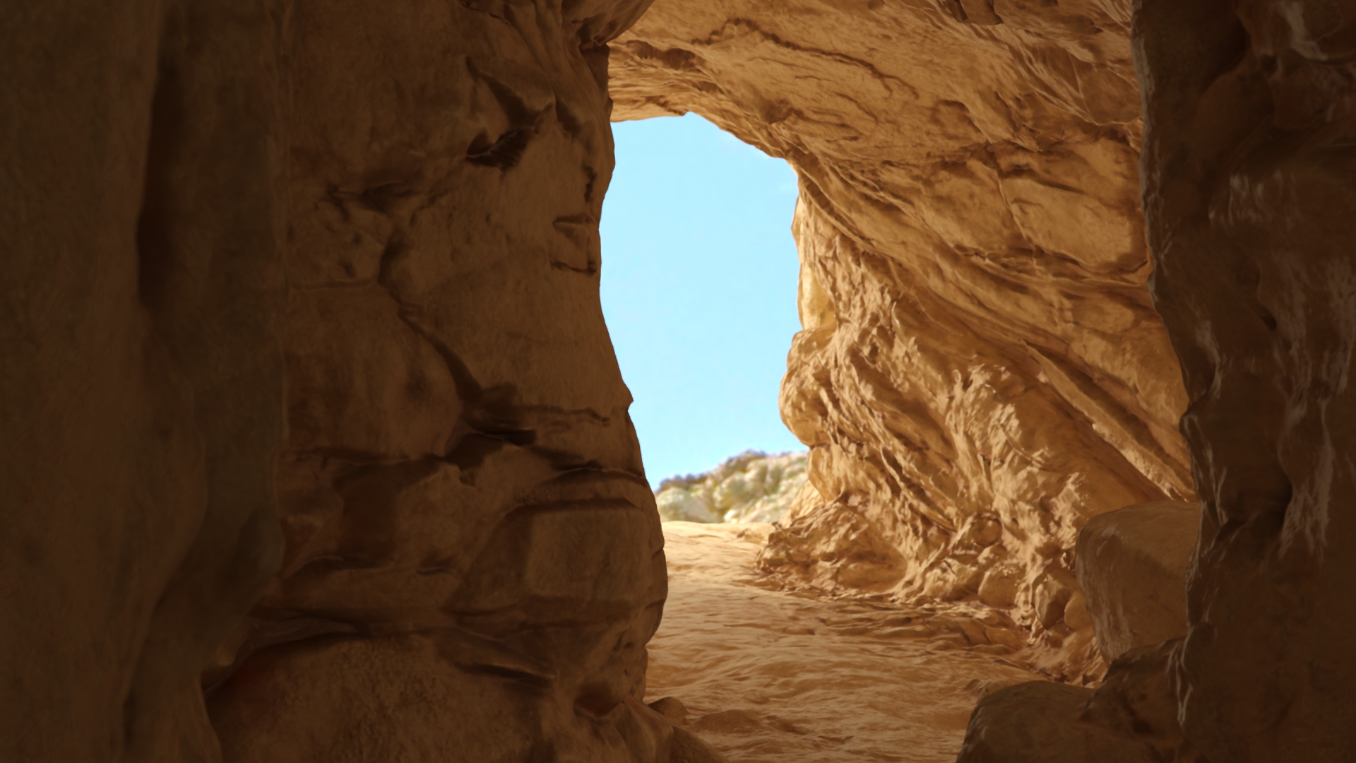 3D model Realistic Cave Sandy