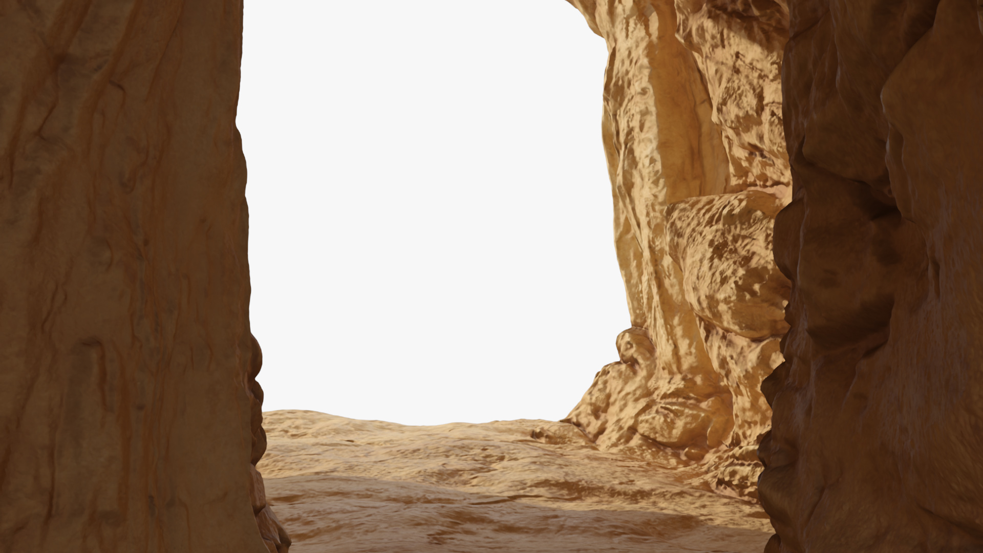 3D model Realistic Cave Sandy