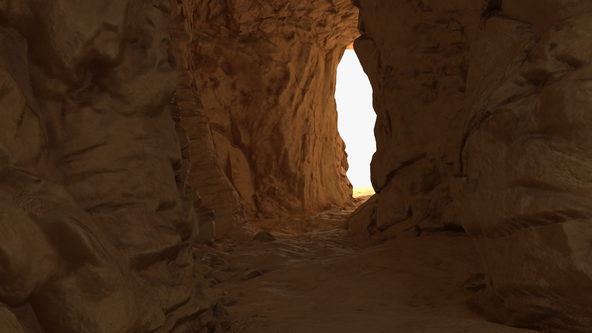3D model Realistic Cave Sandy