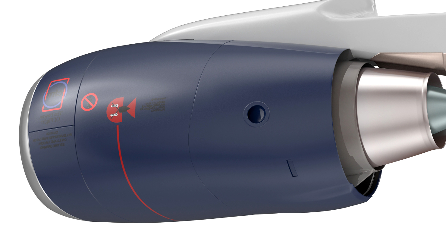 Boeing Turbofan Engine 3D
