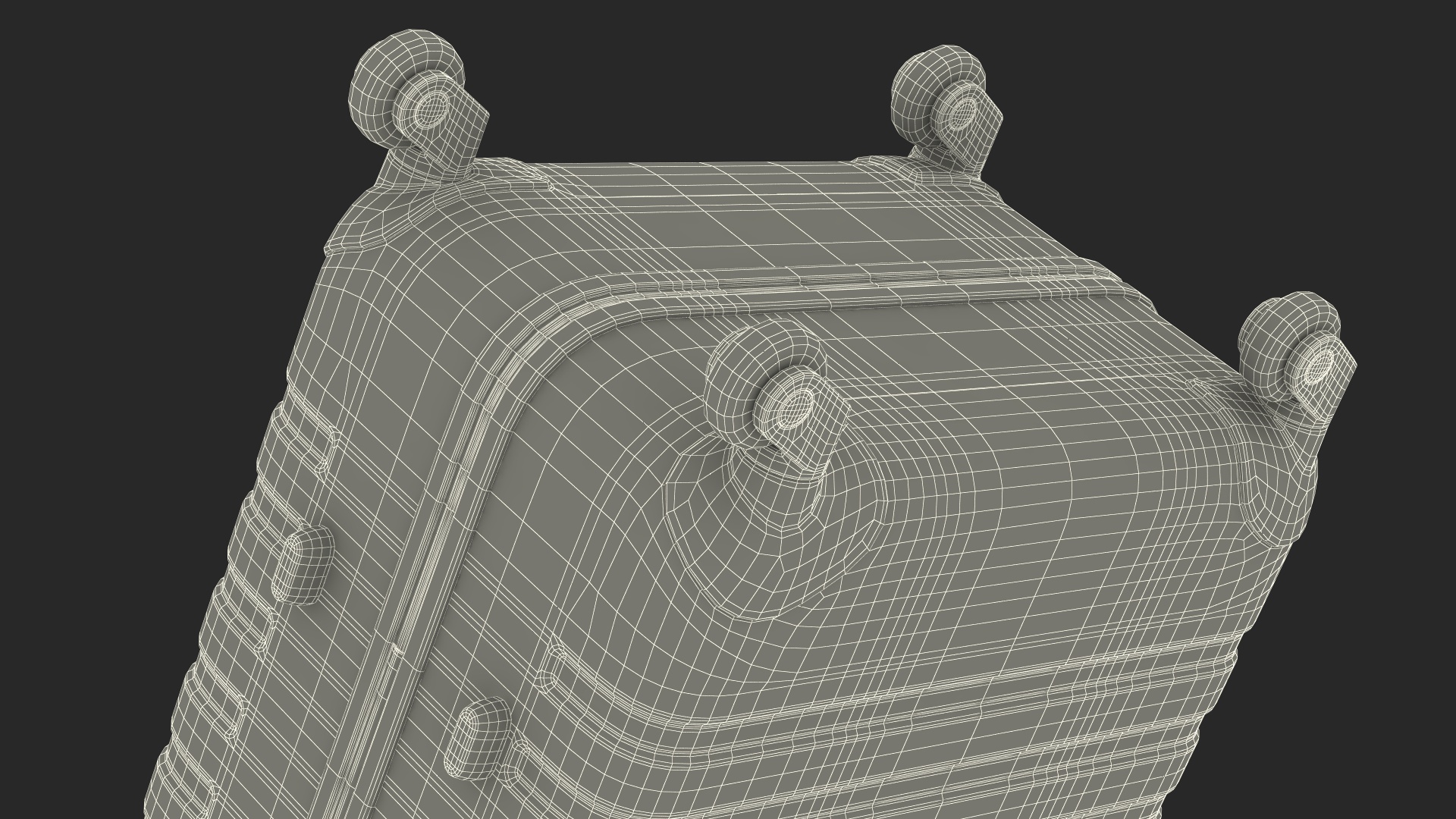 Hard Shell Rolling Suitcase 3D