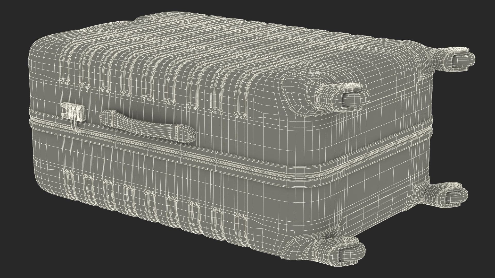 Hard Shell Rolling Suitcase 3D