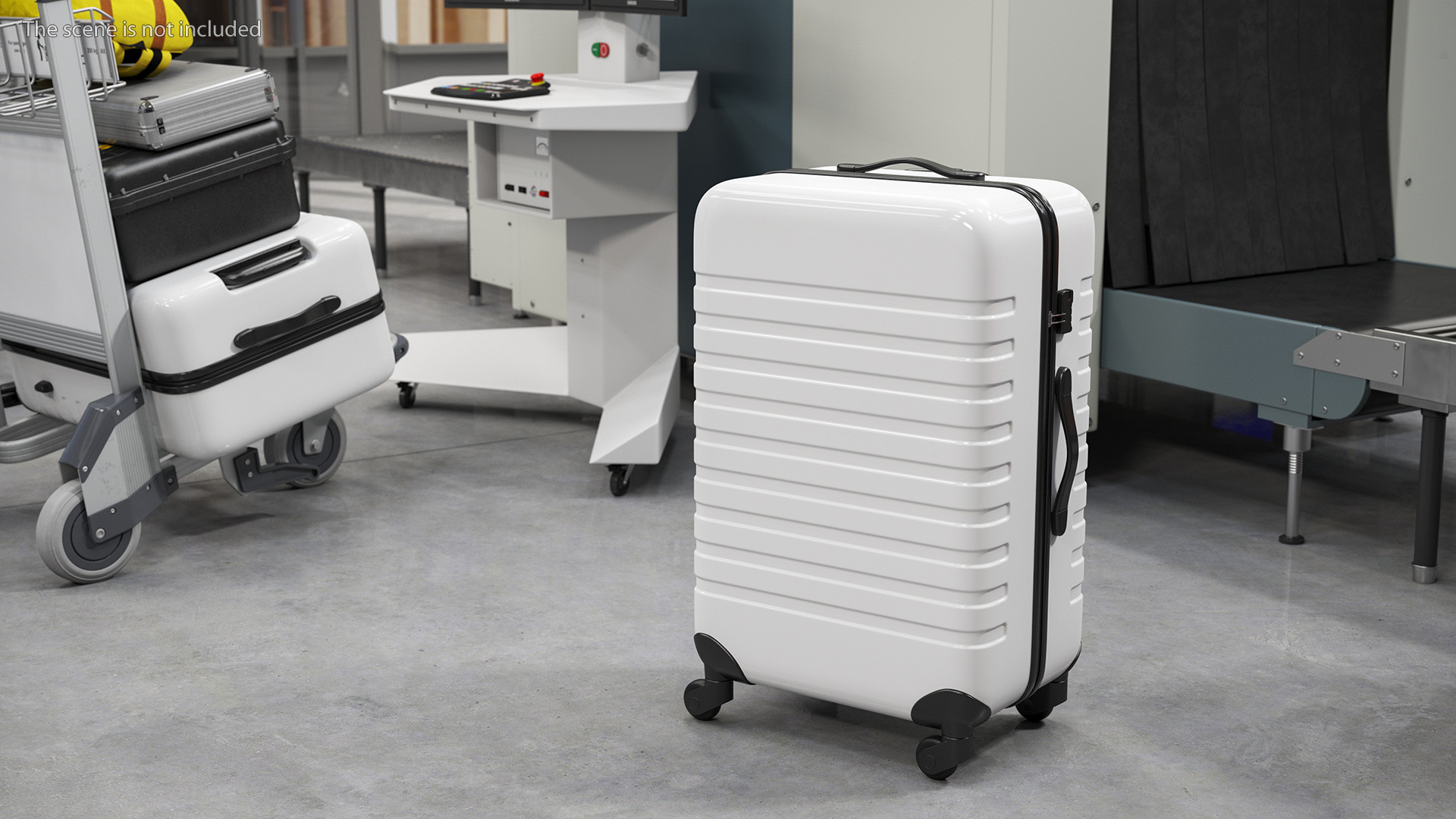 Hard Shell Rolling Suitcase 3D