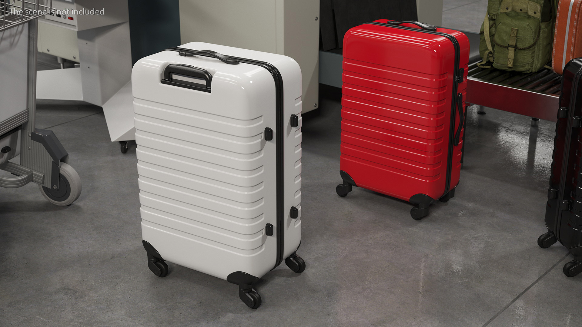 Hard Shell Rolling Suitcase 3D