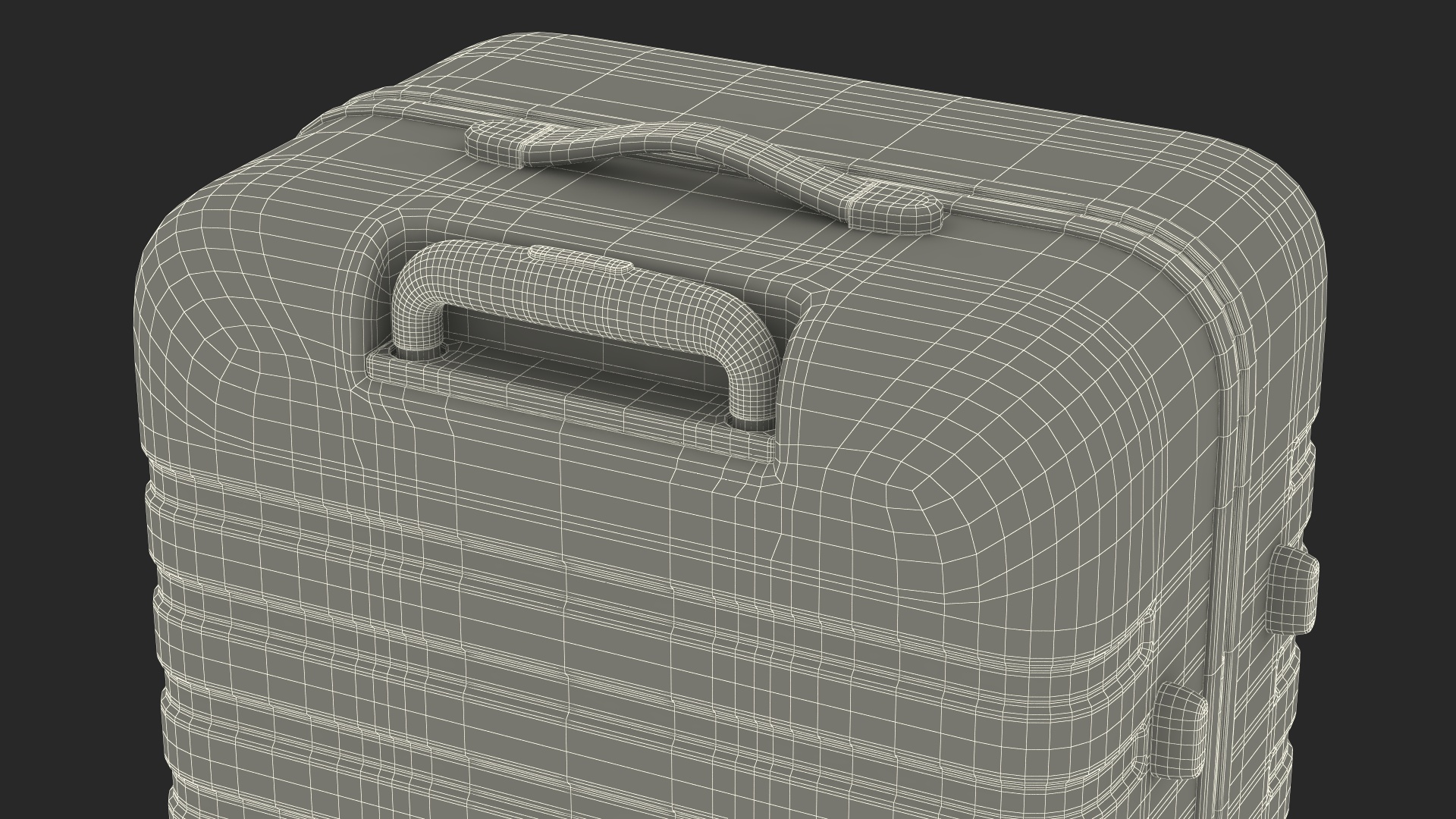 Hard Shell Rolling Suitcase 3D