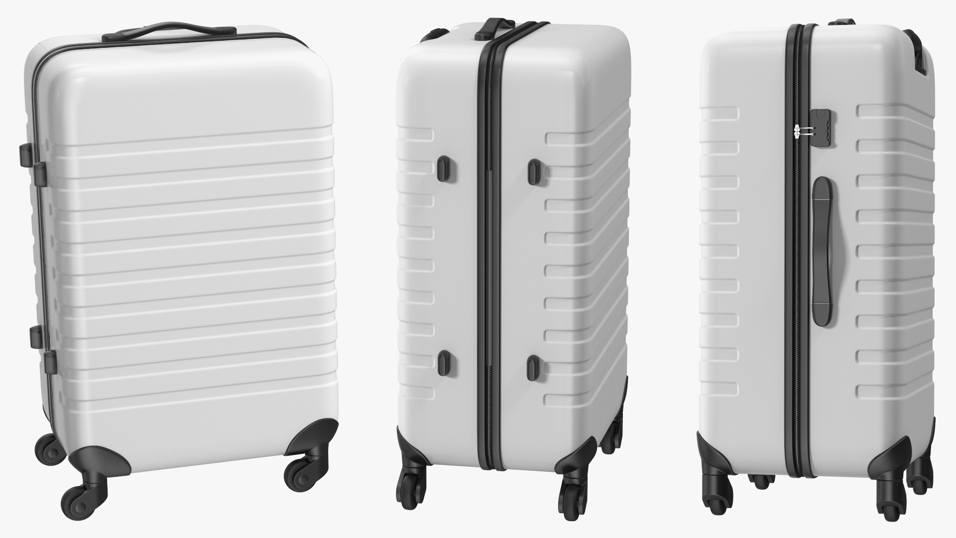 Hard Shell Rolling Suitcase 3D